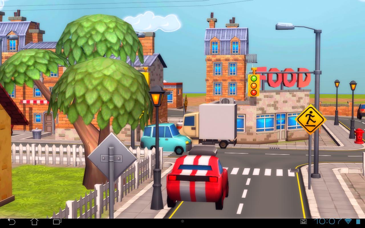 Cartoon City Street Wallpapers