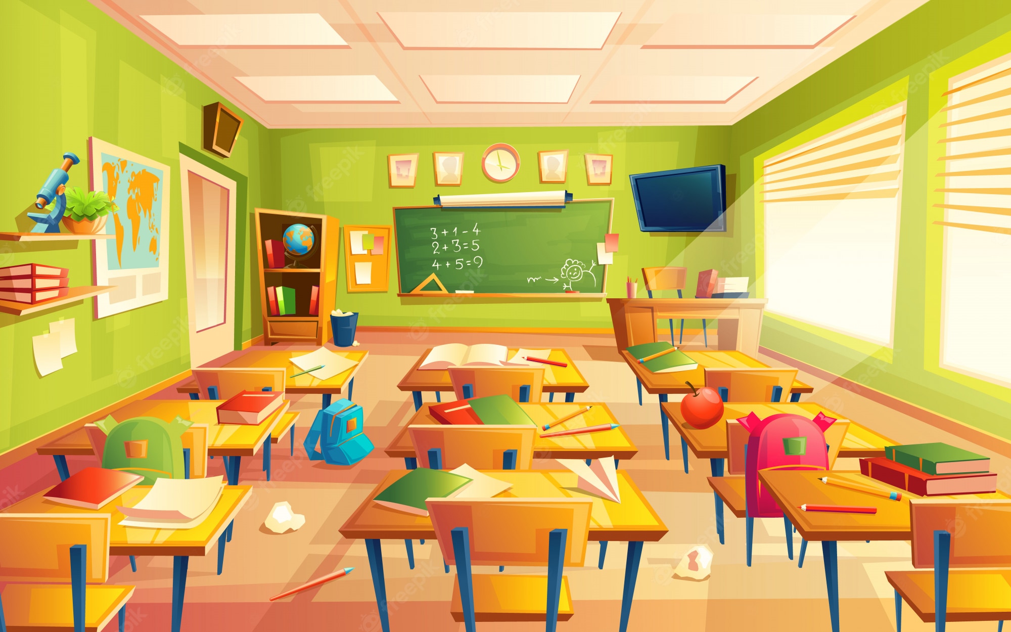 Cartoon Classroom Wallpapers