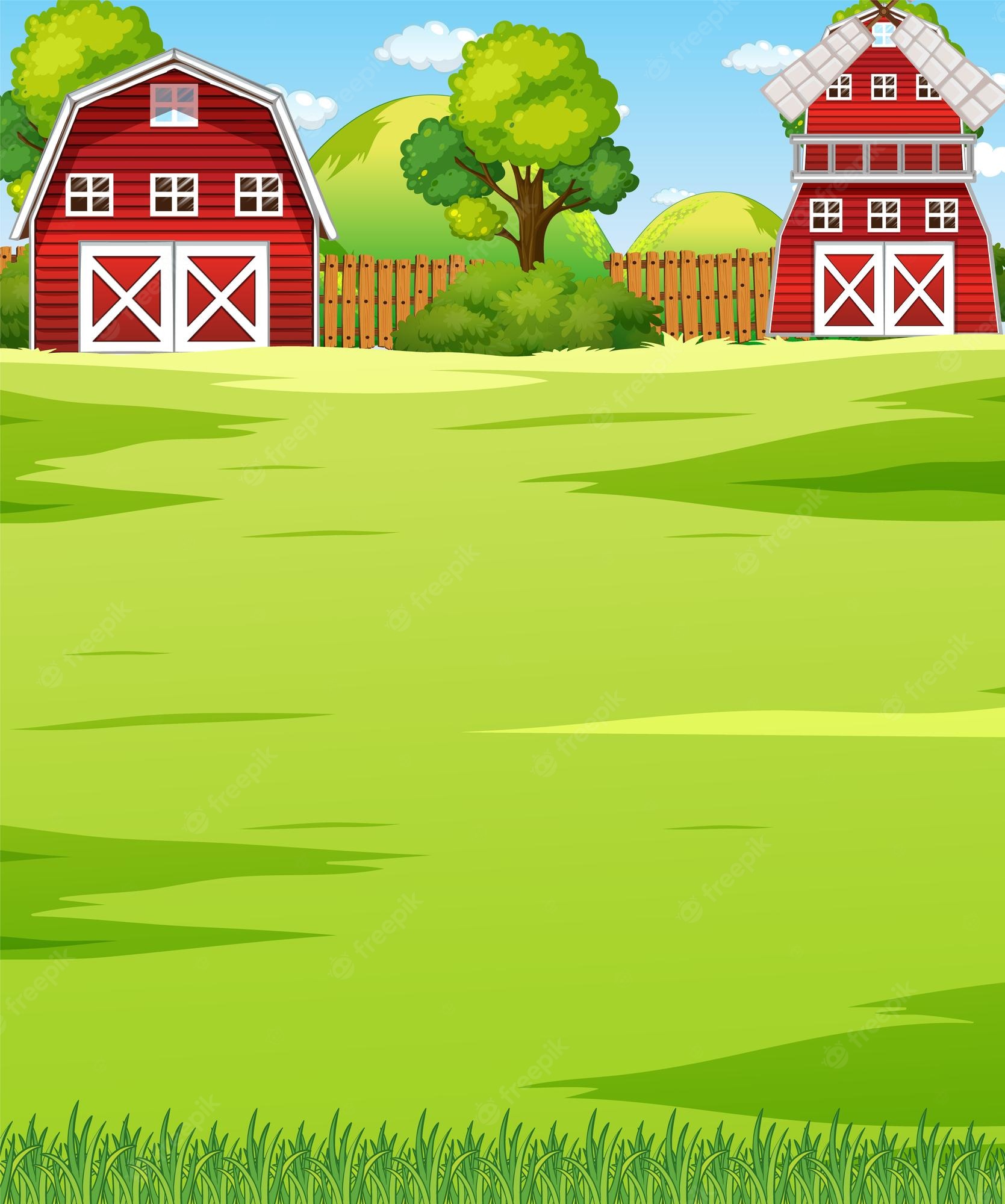 Cartoon Farm Background