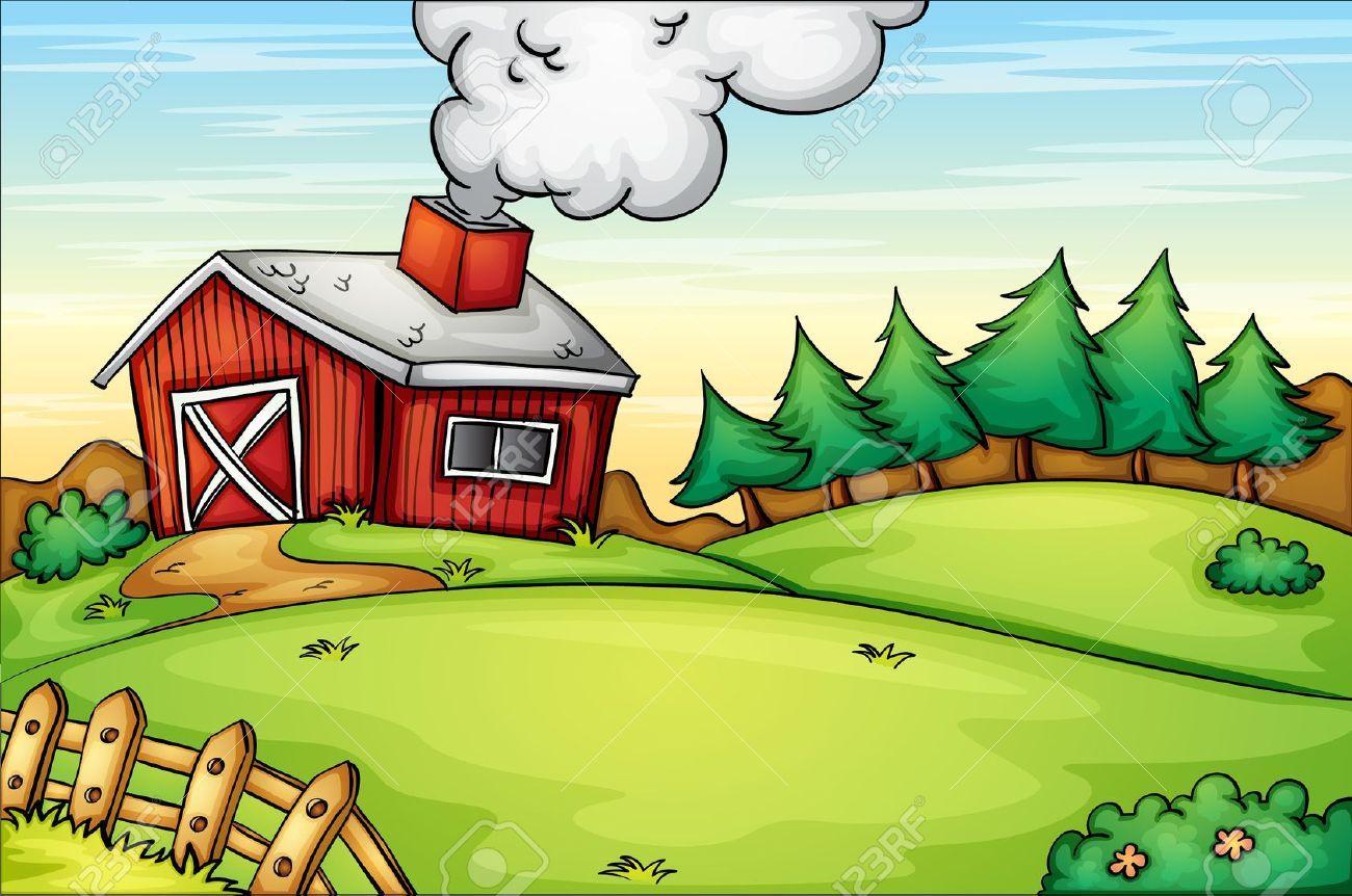 Cartoon Farm Background