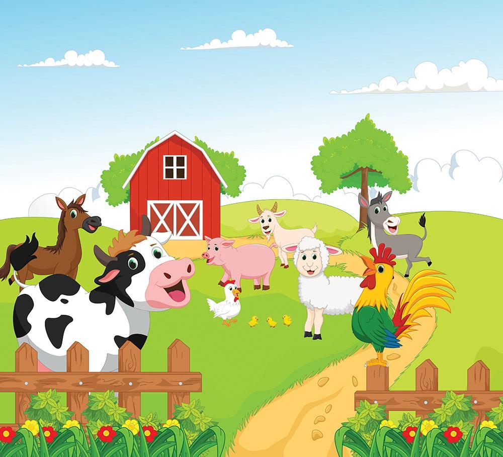 Cartoon Farm Background