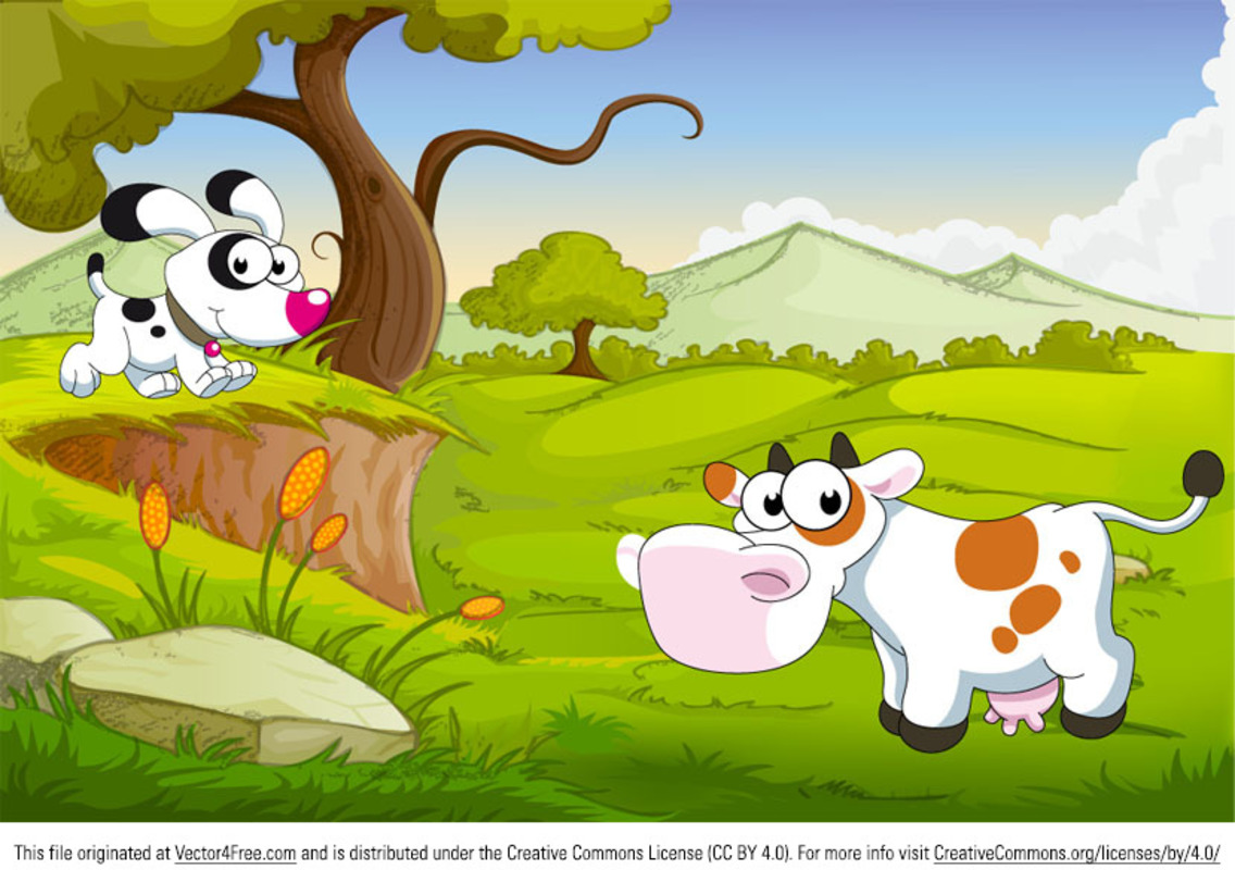 Cartoon Farm Background