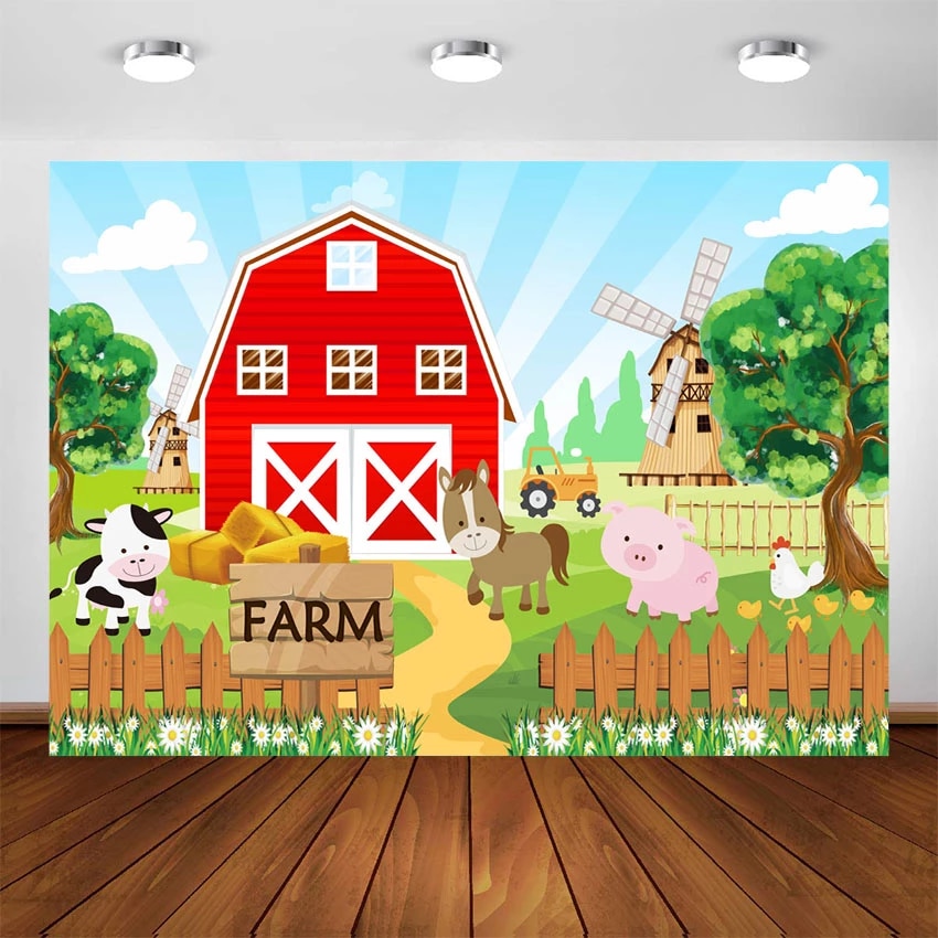 Cartoon Farm Background