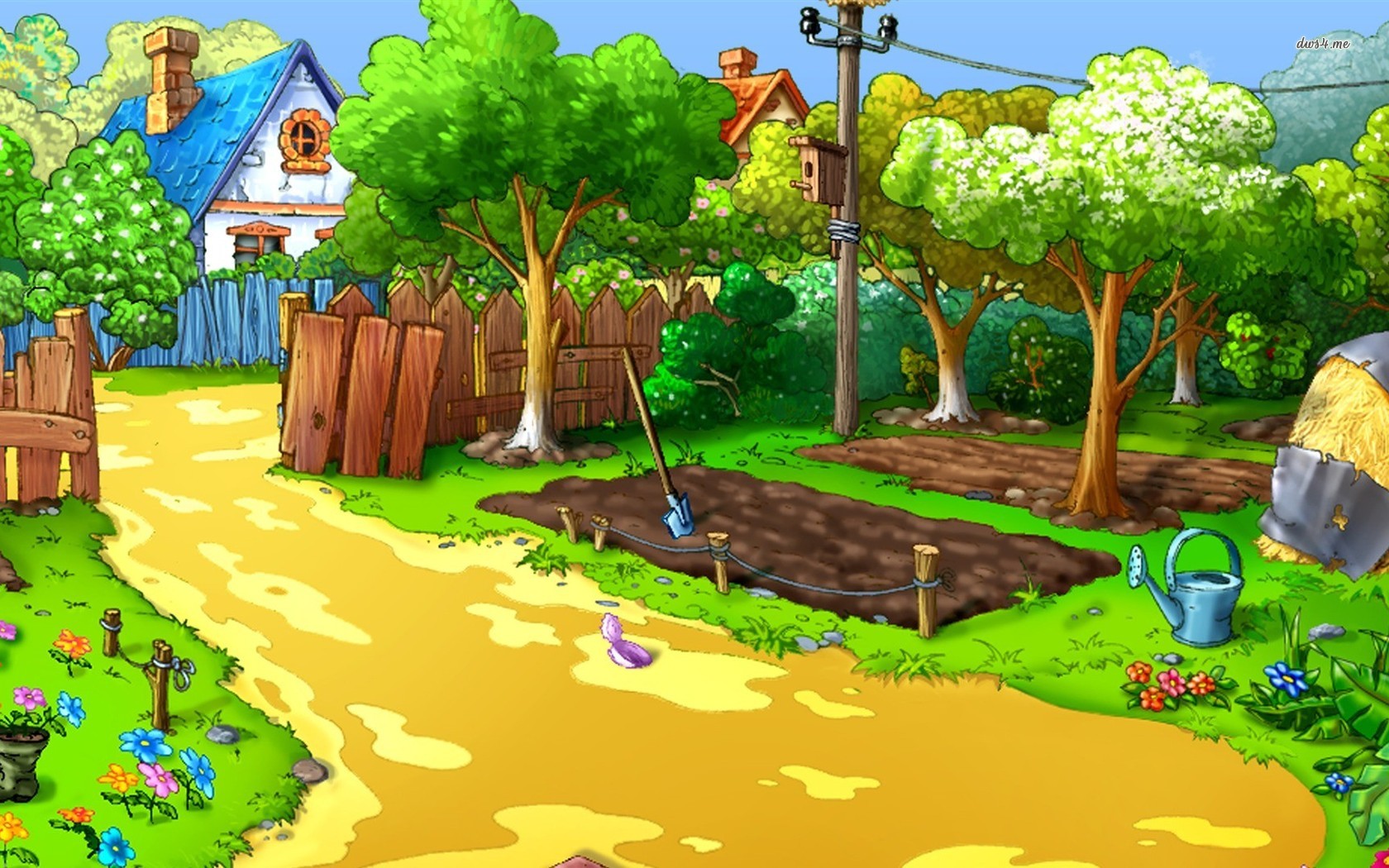 Cartoon Farm Background