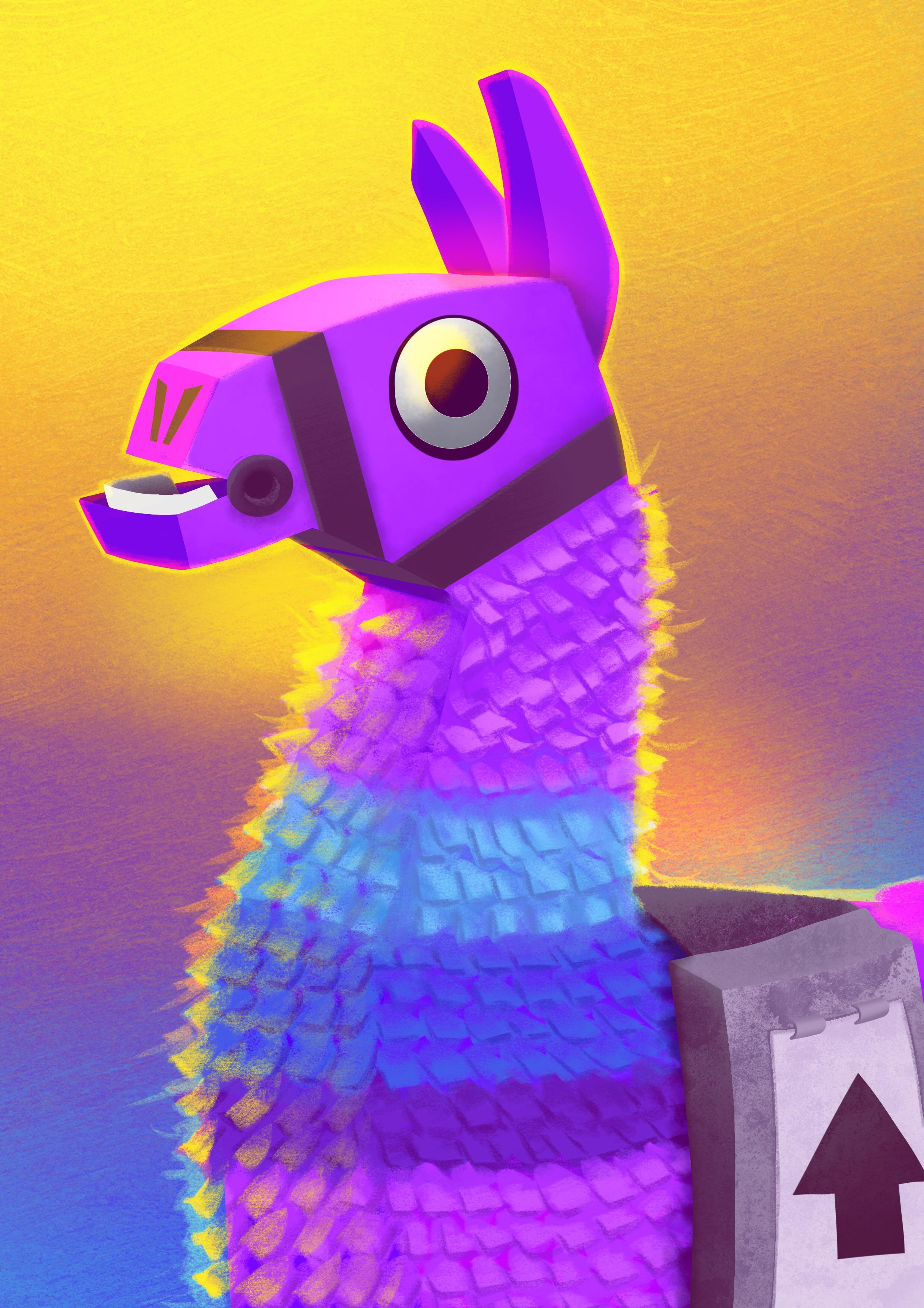 Cartoon Fortnite Llama Wallpapers