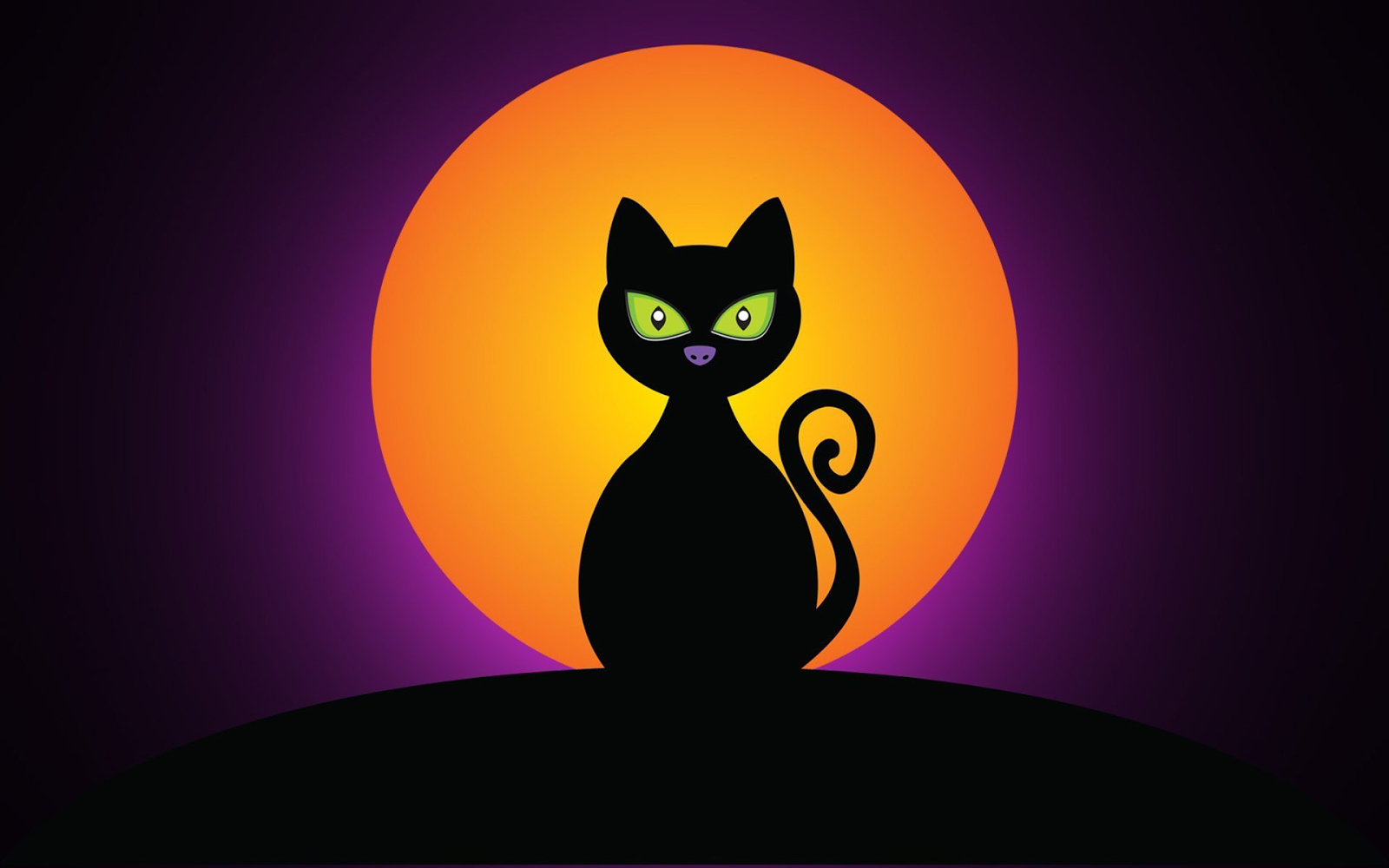 Cartoon Halloween Cat Desktop Wallpapers