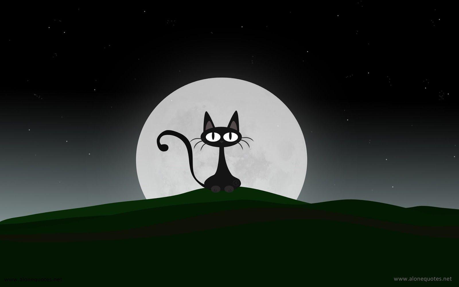 Cartoon Halloween Cat Desktop Wallpapers