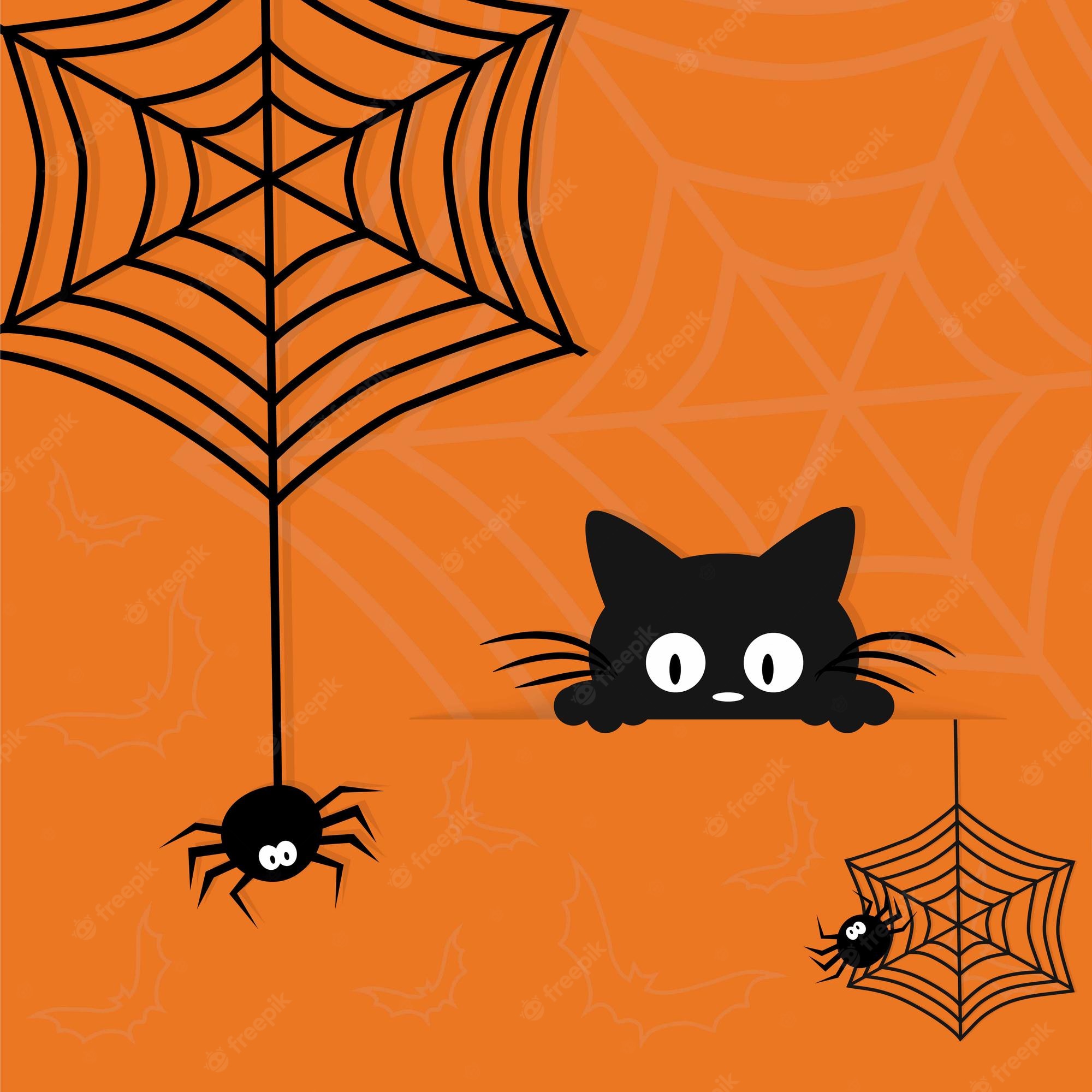 Cartoon Halloween Cat Desktop Wallpapers