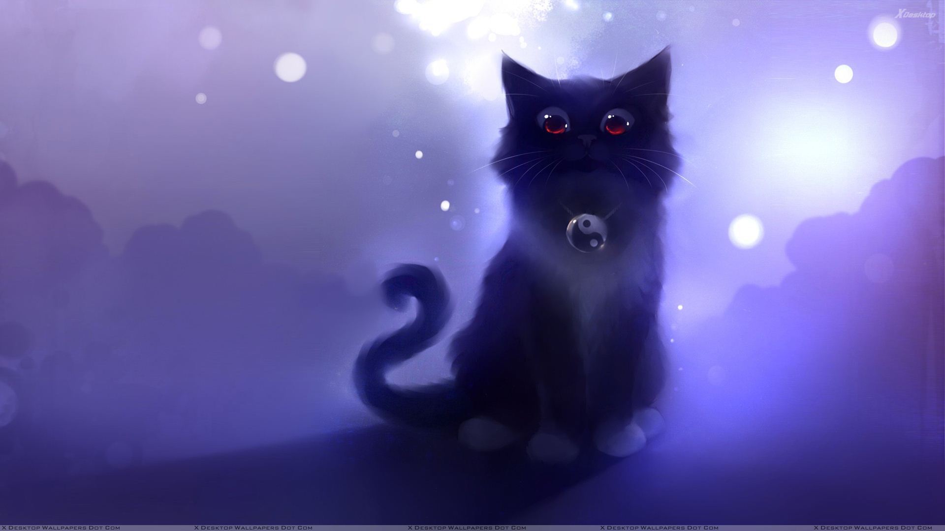 Cartoon Halloween Cat Desktop Wallpapers