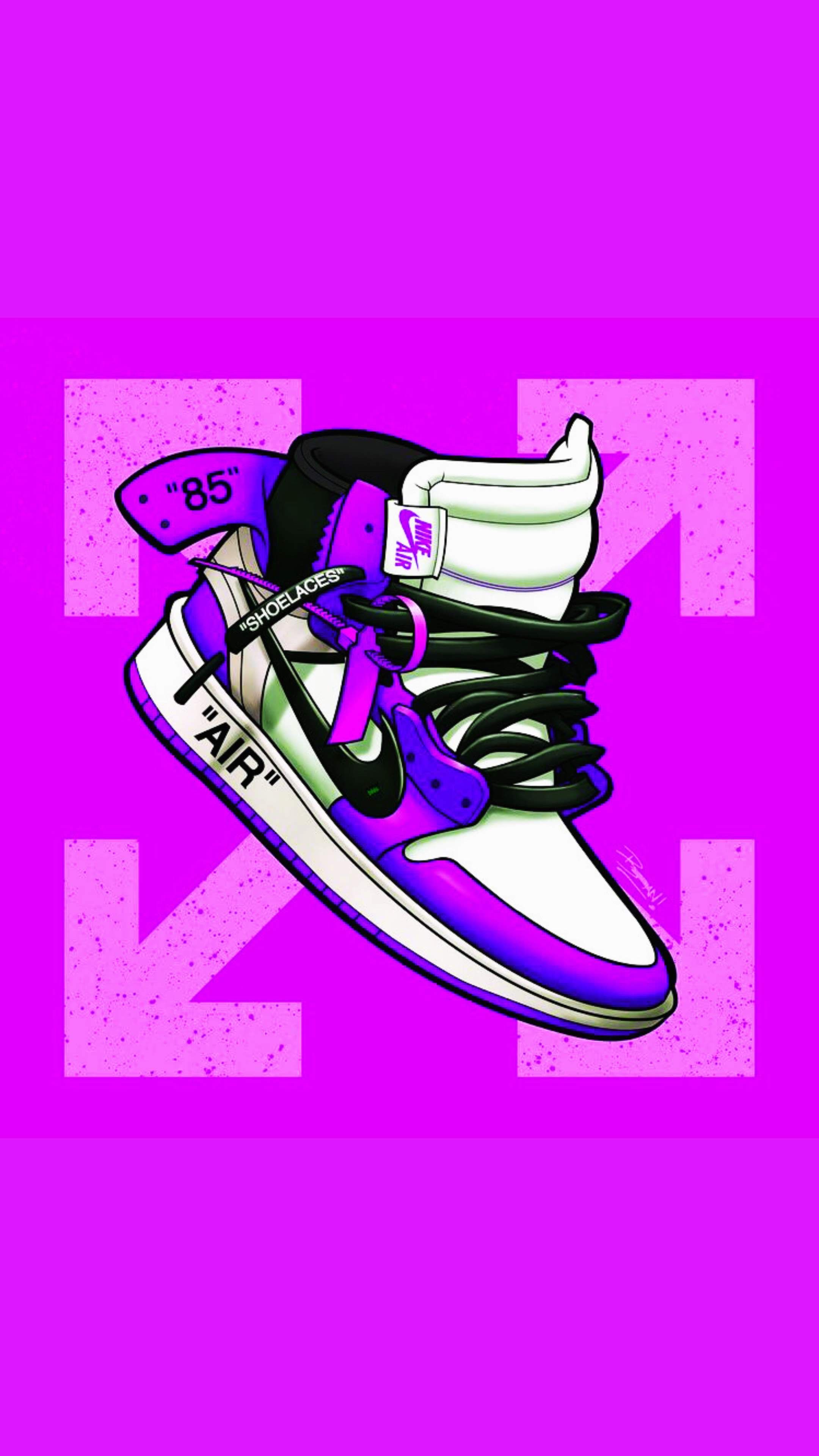 Cartoon Jordan Shoes Wallpapers