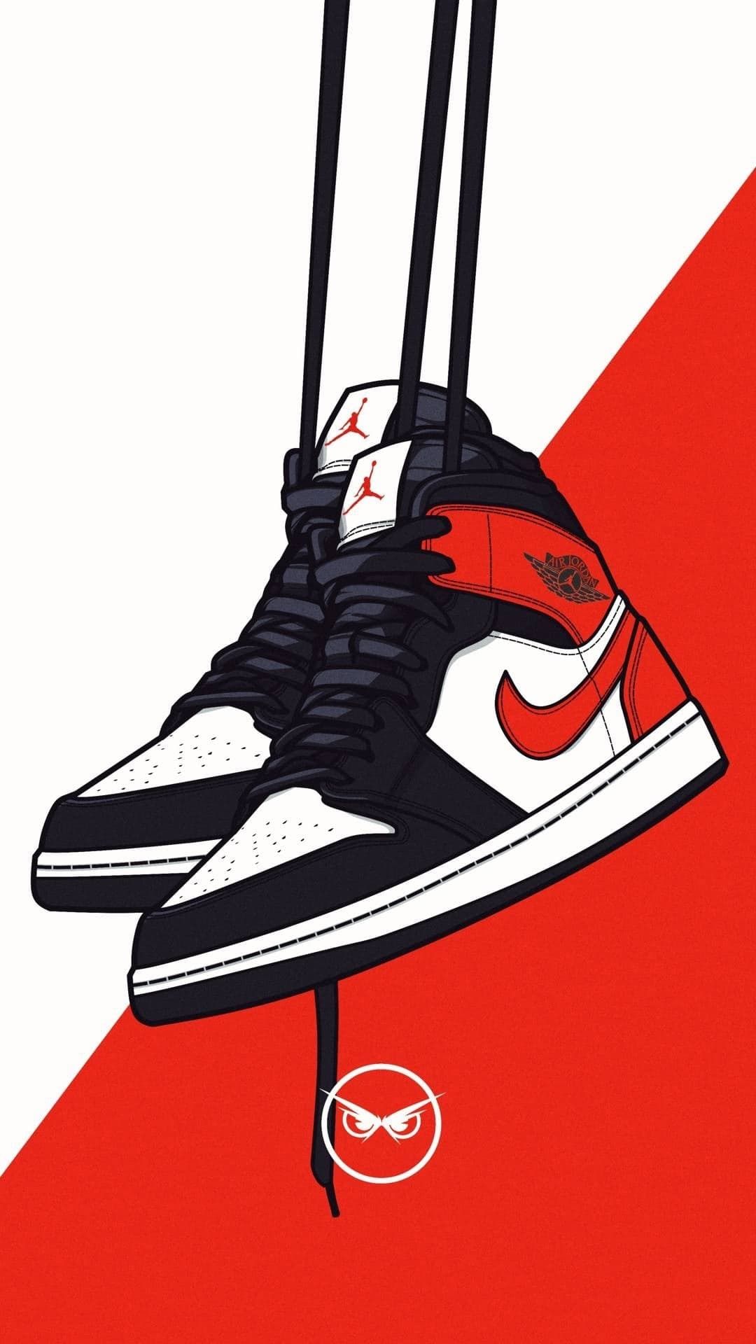 Cartoon Jordan Shoes Wallpapers