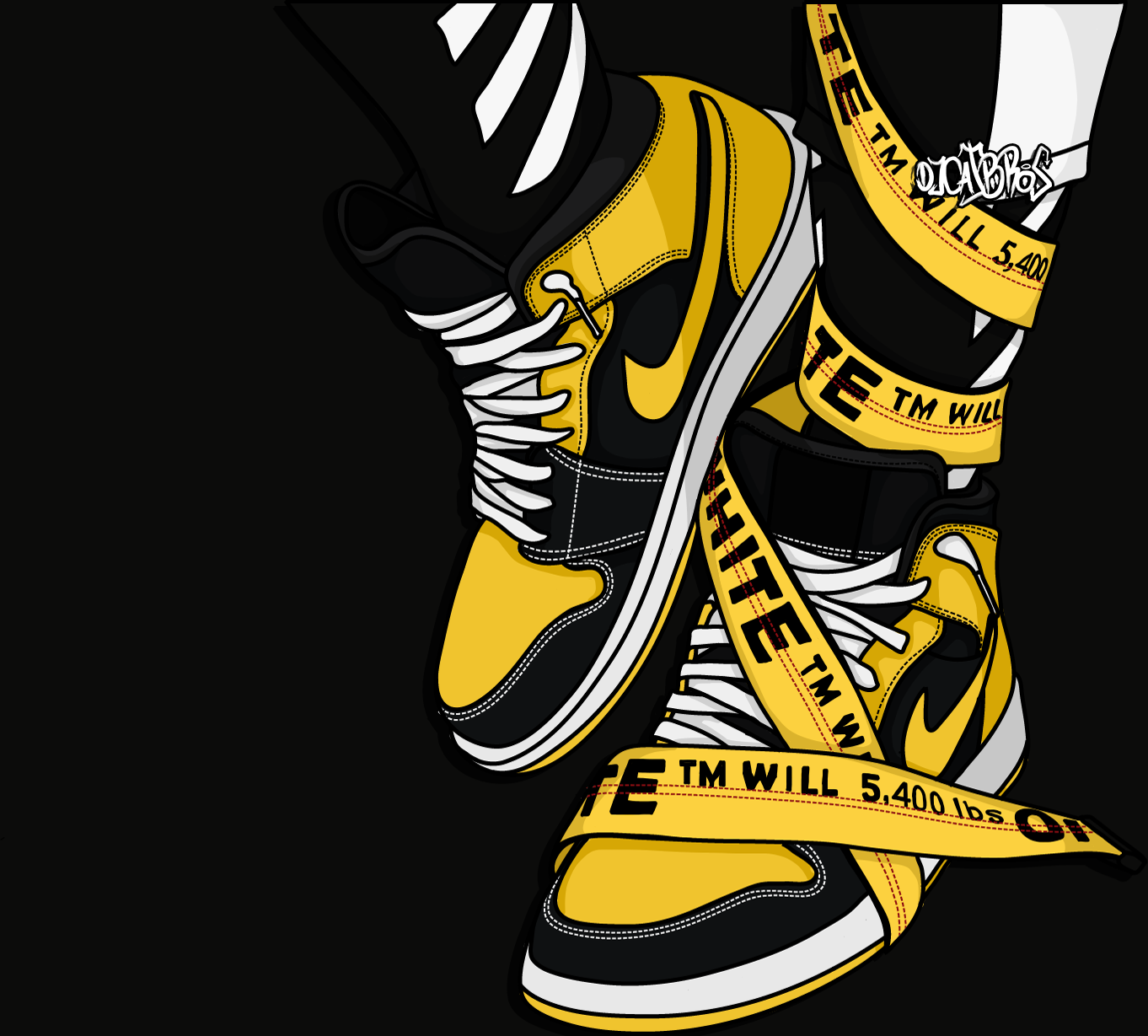 Cartoon Jordan Shoes Wallpapers