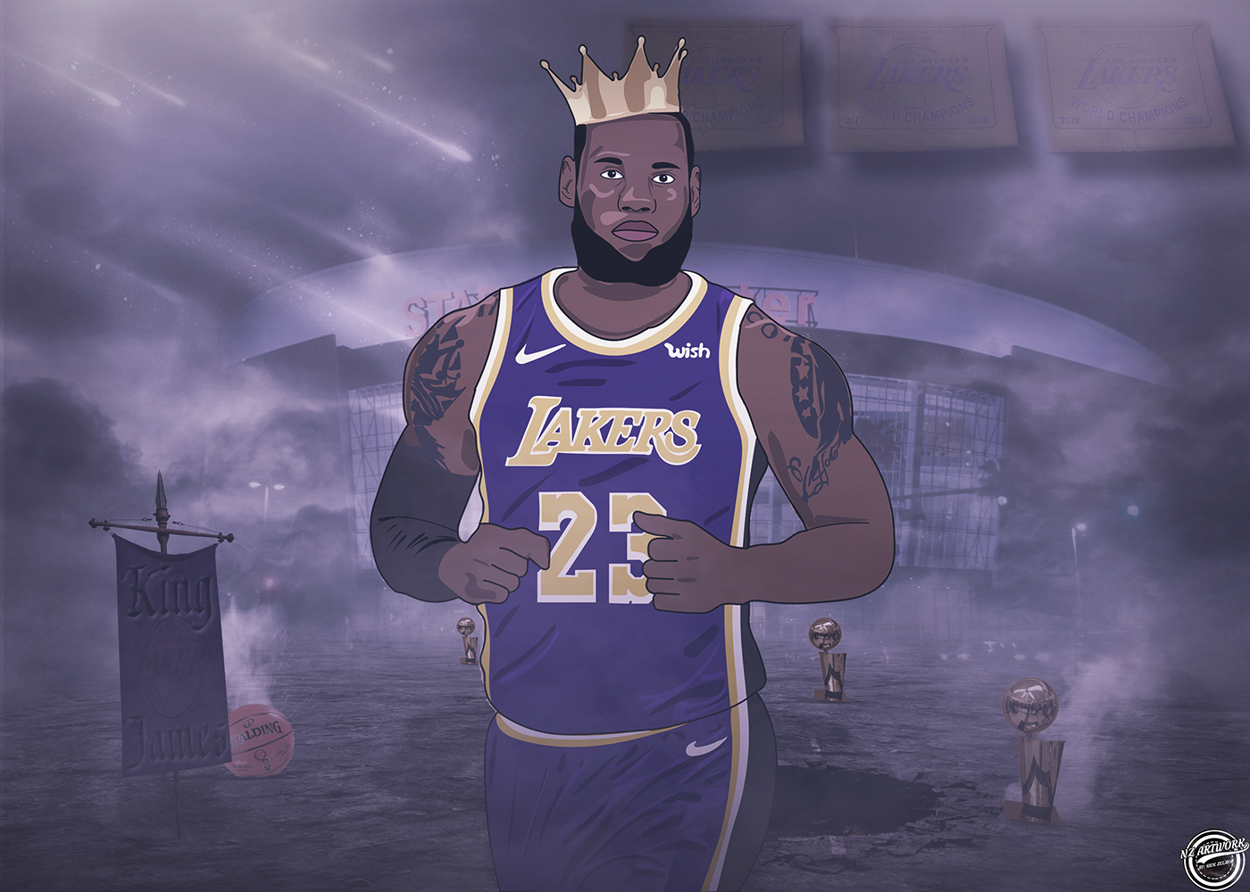 Cartoon Lebron Lakers Wallpapers