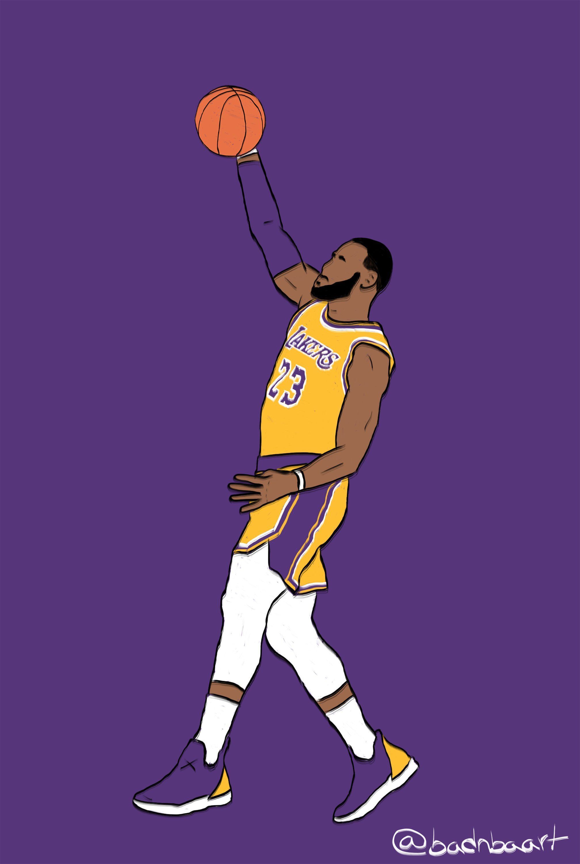 Cartoon Lebron Lakers Wallpapers