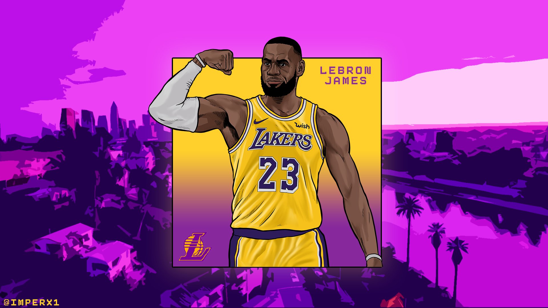 Cartoon Lebron Lakers Wallpapers