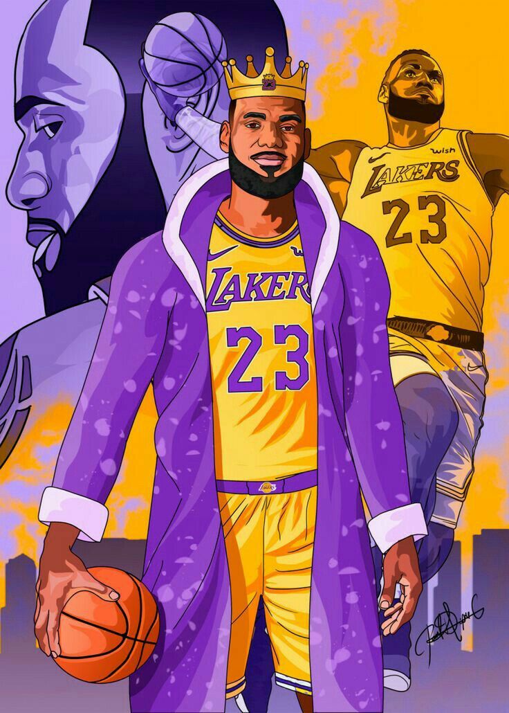 Cartoon Lebron Lakers Wallpapers