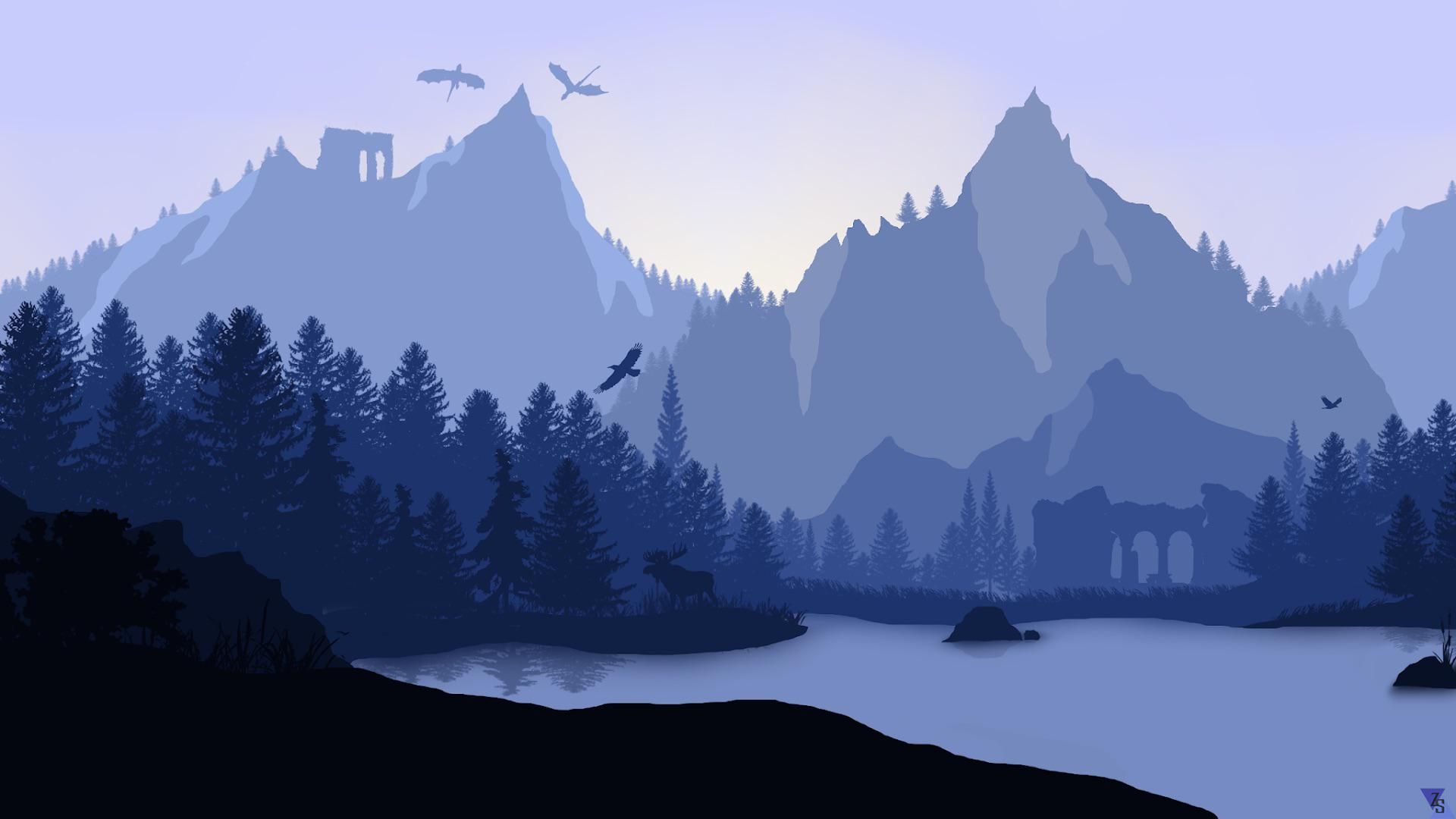 Cartoon Mountain Wallpapers