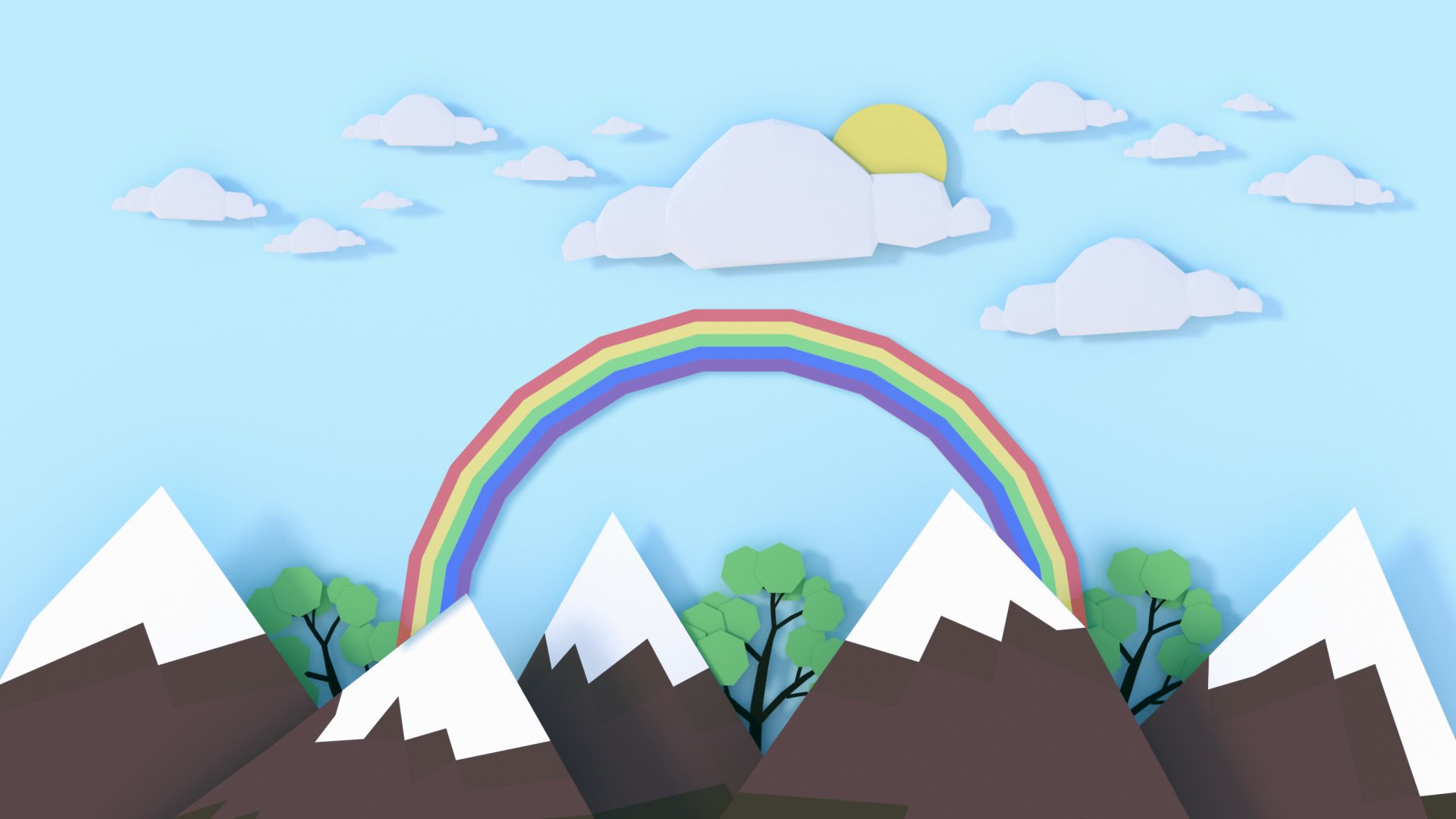 Cartoon Mountain Wallpapers