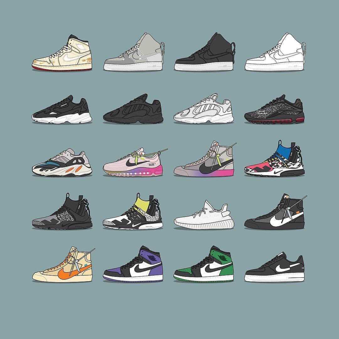 Cartoon Nike Shoes Wallpapers