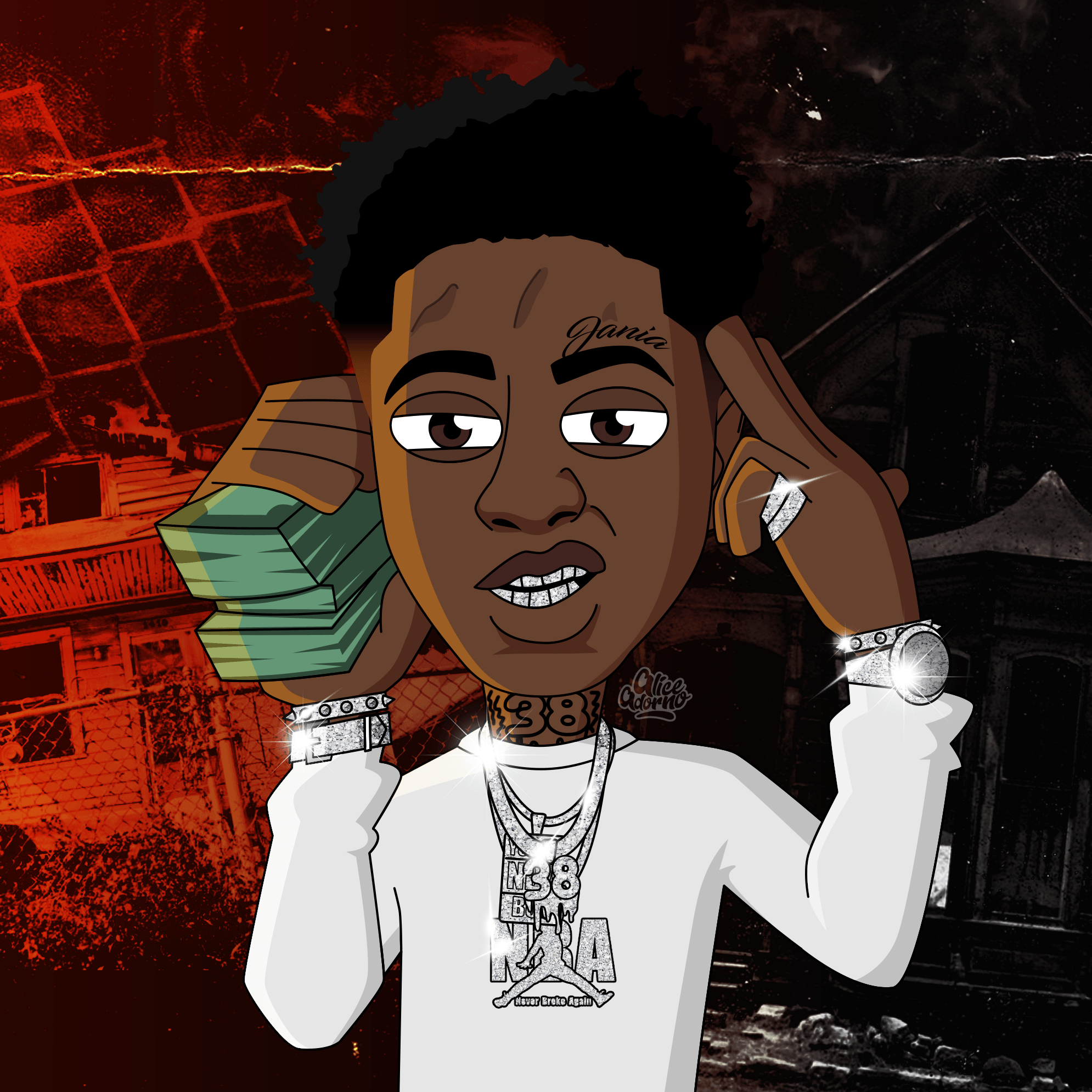 Cartoon Nle Choppa Wallpapers