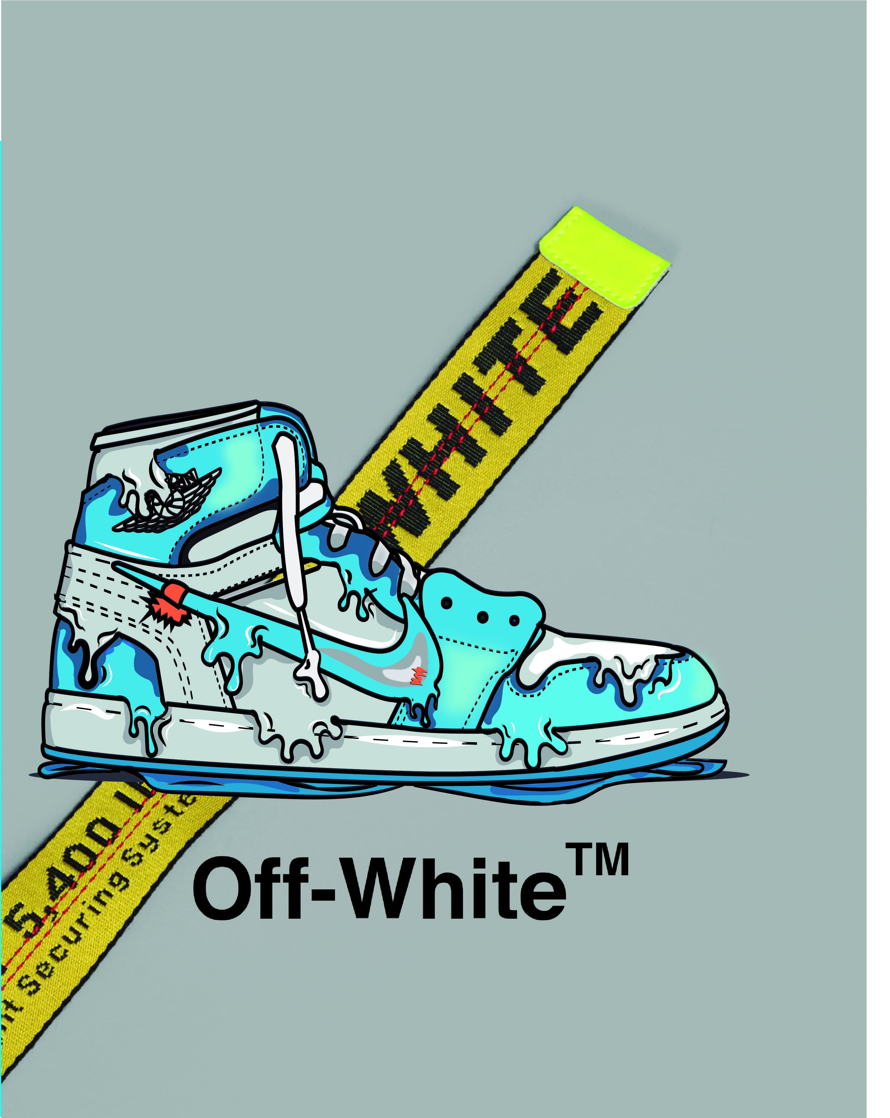 Cartoon Off White Shoes Wallpapers