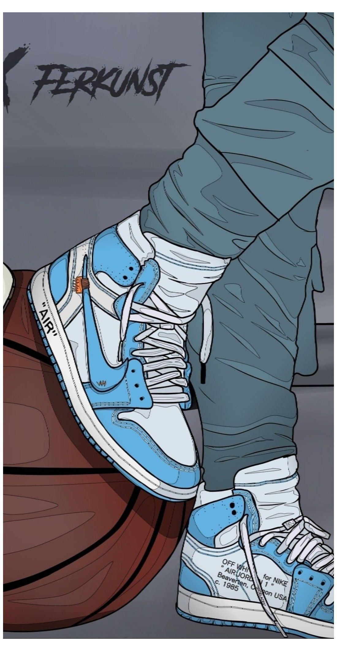 Cartoon Off White Shoes Wallpapers