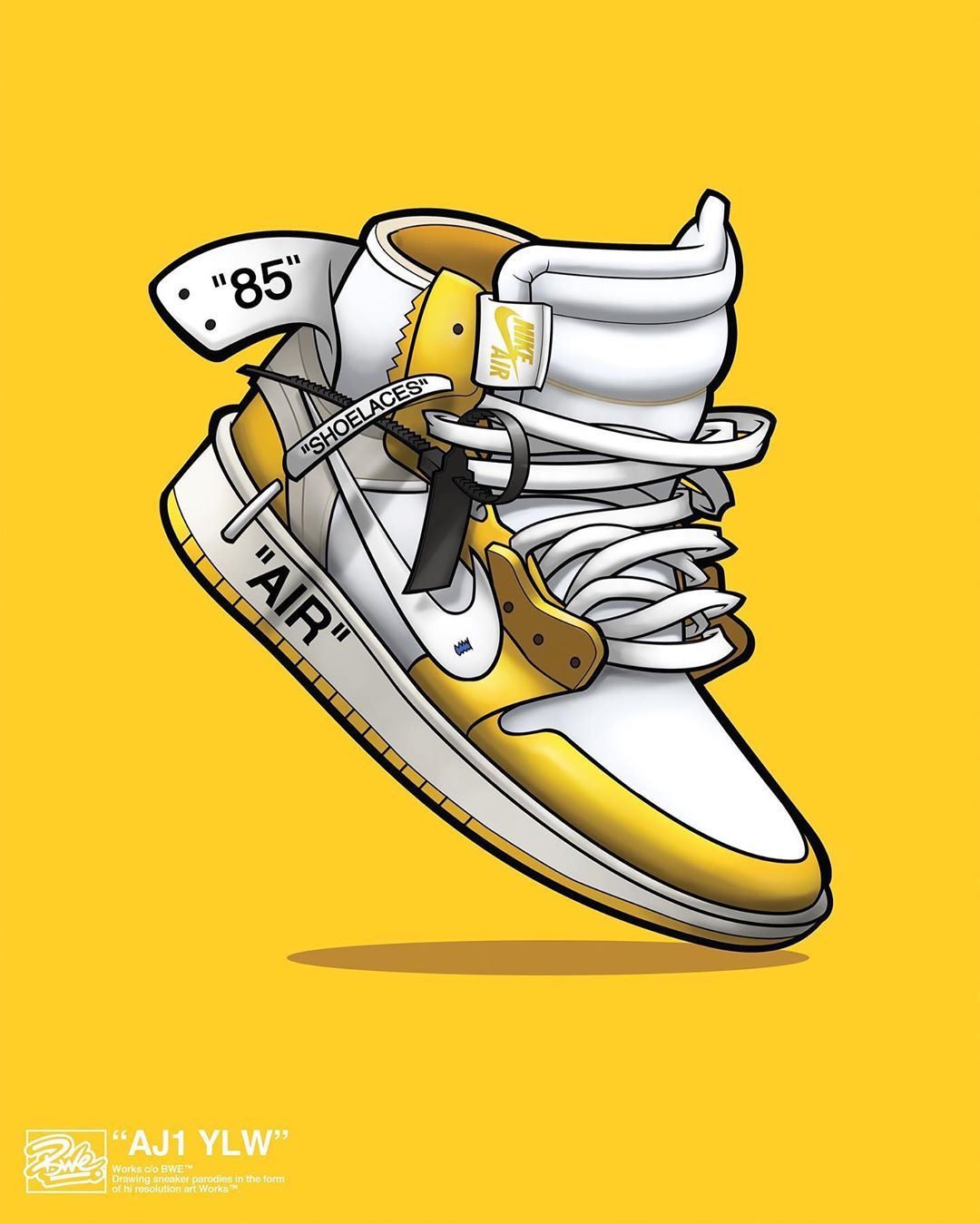 Cartoon Off White Shoes Wallpapers