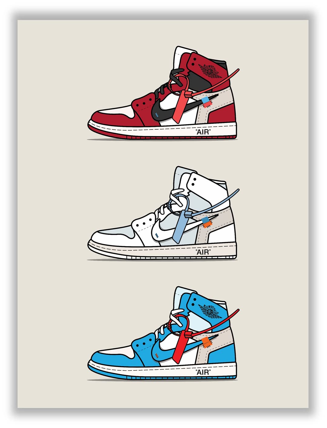 Cartoon Off White Shoes Wallpapers