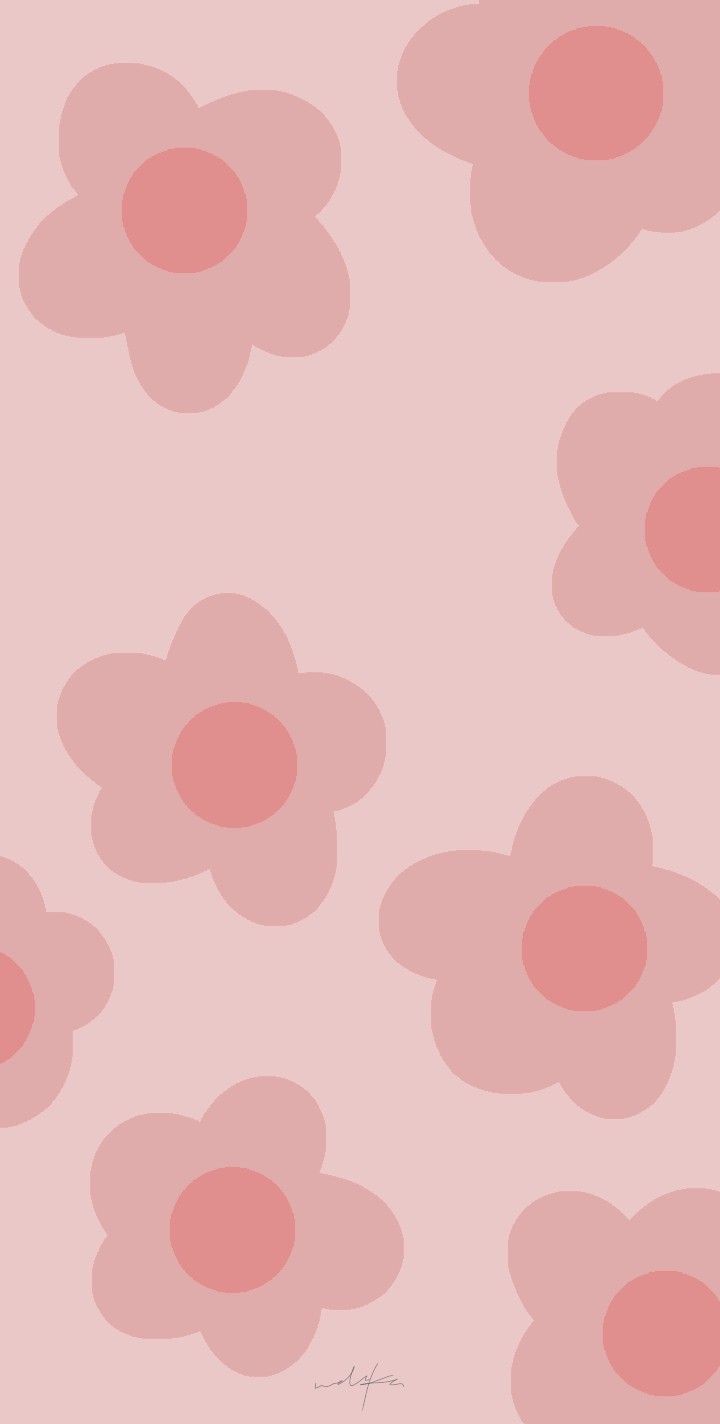 Cartoon Pink Flowers Iphone Wallpapers