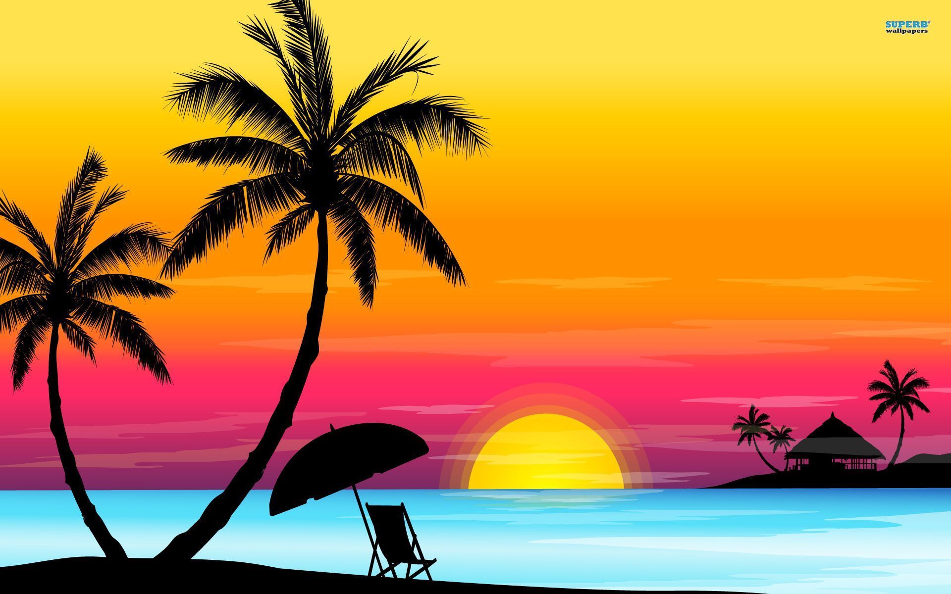 Cartoon Sunset Wallpapers