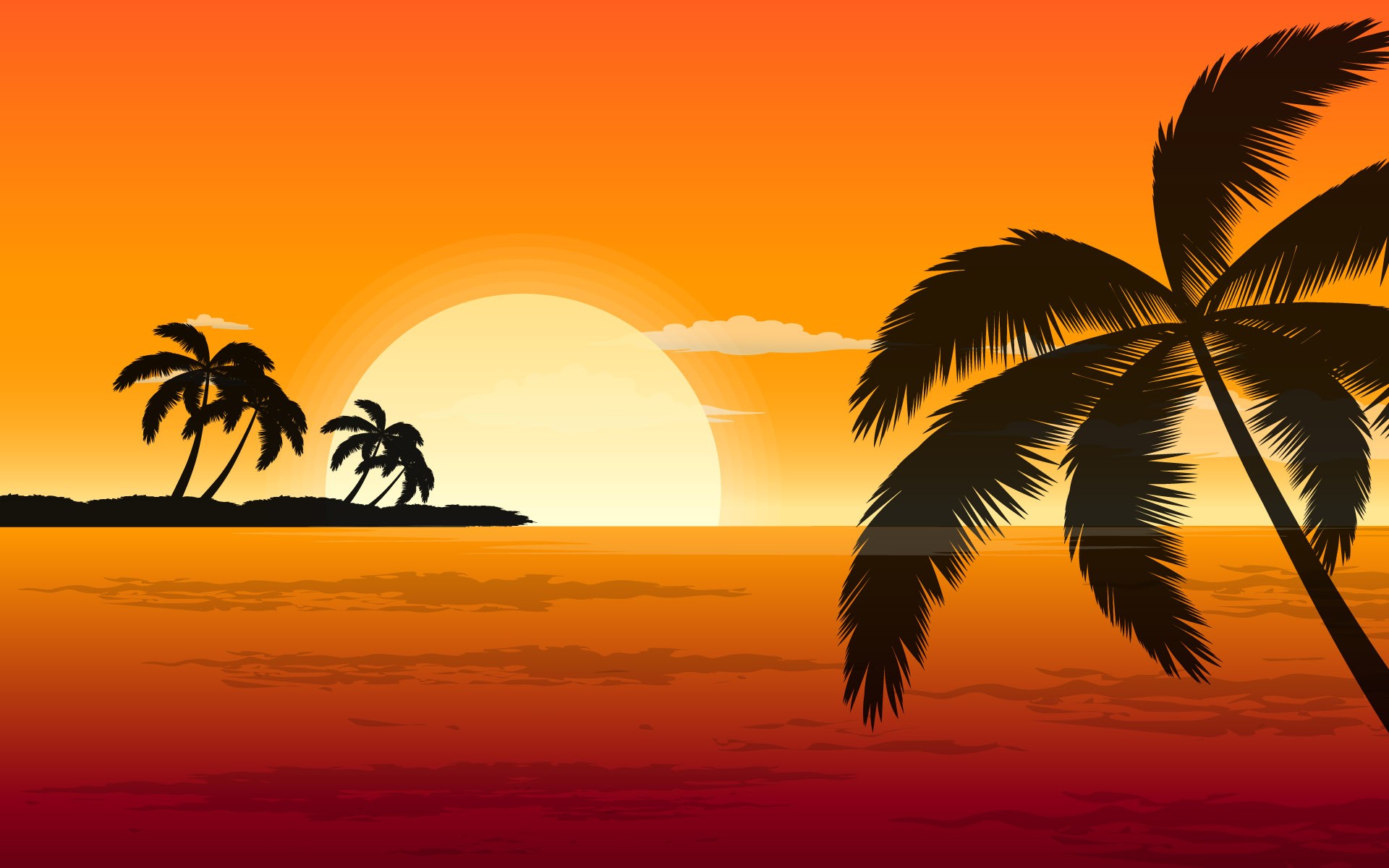 Cartoon Sunset Wallpapers