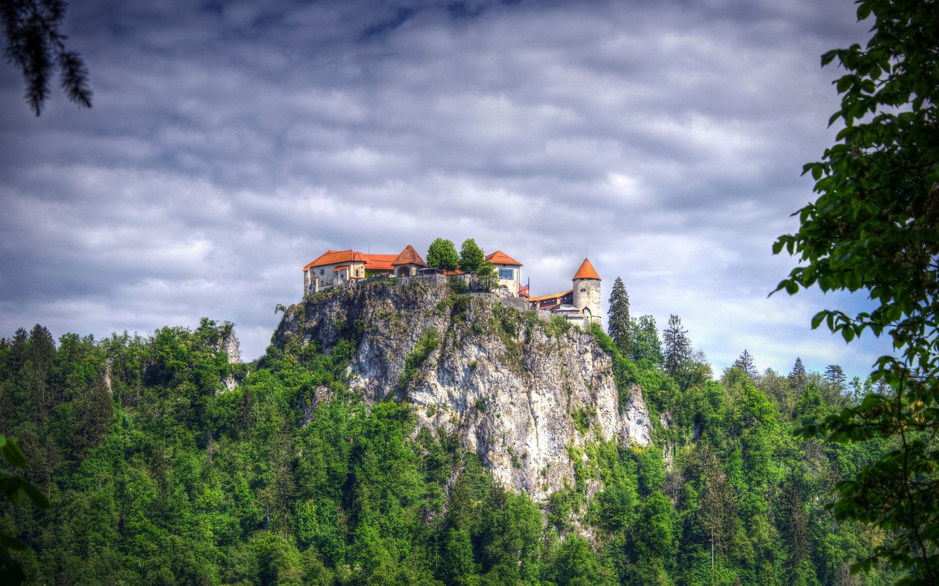 Castle In The Forest Top Of Mountains Wallpapers