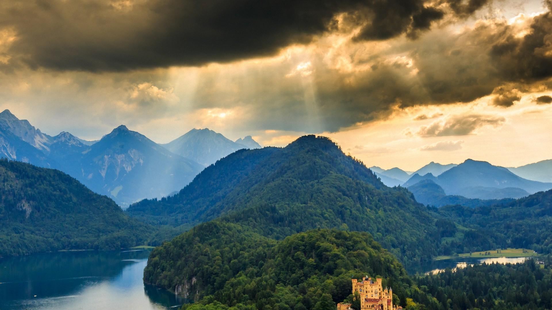 Castle In The Forest Top Of Mountains Wallpapers