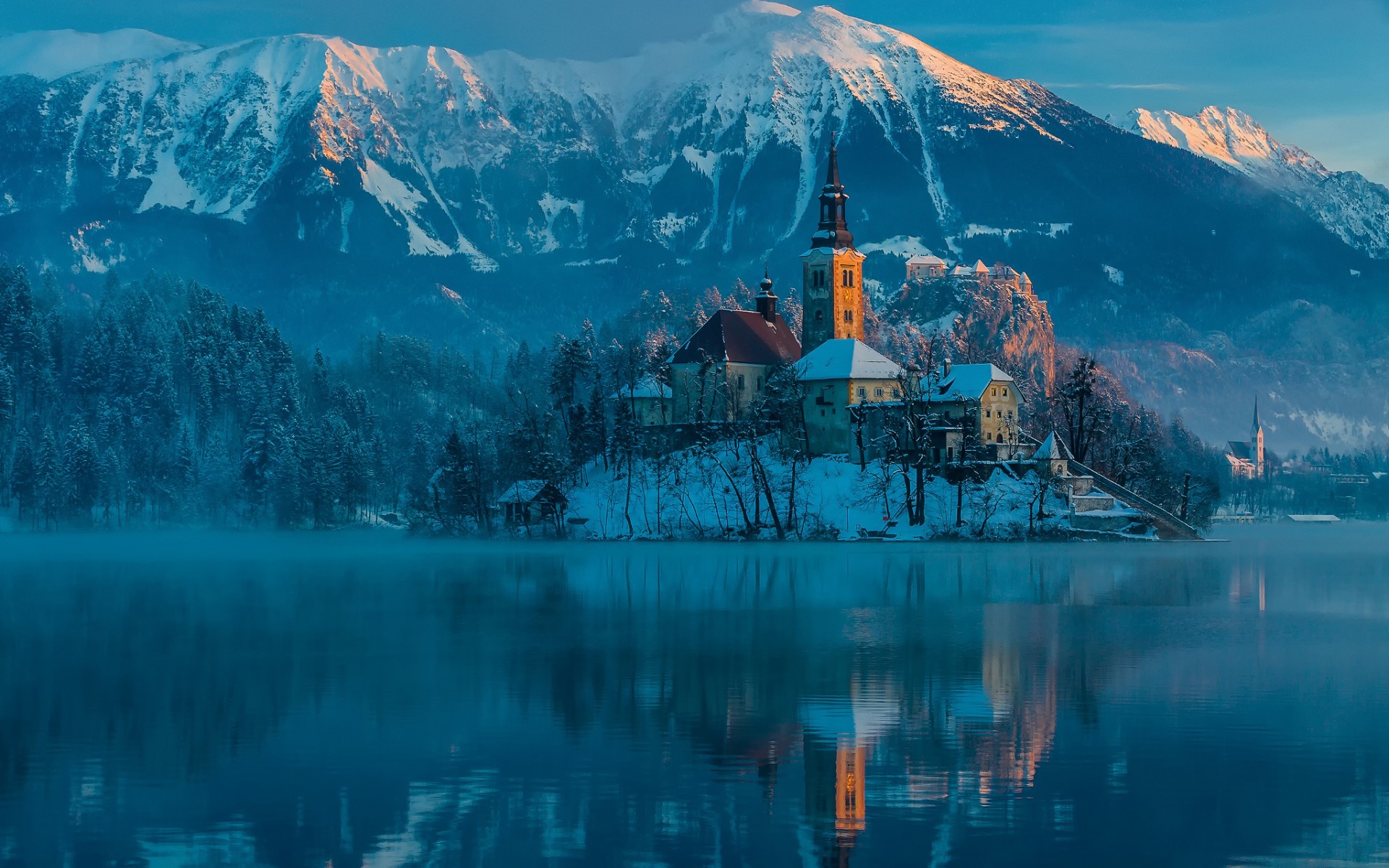 Castle In Winter Landscape Wallpapers