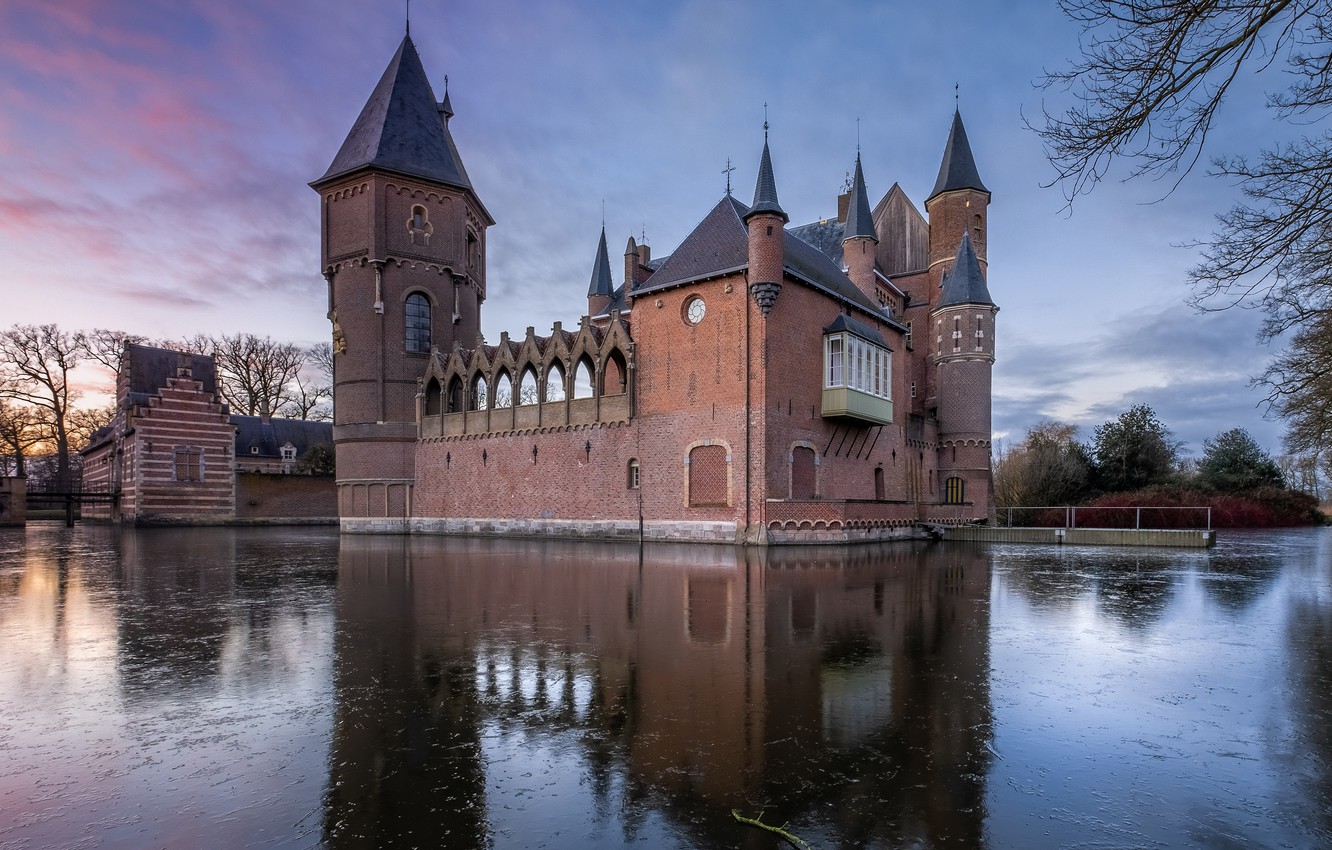 Castle In Winter Landscape Wallpapers