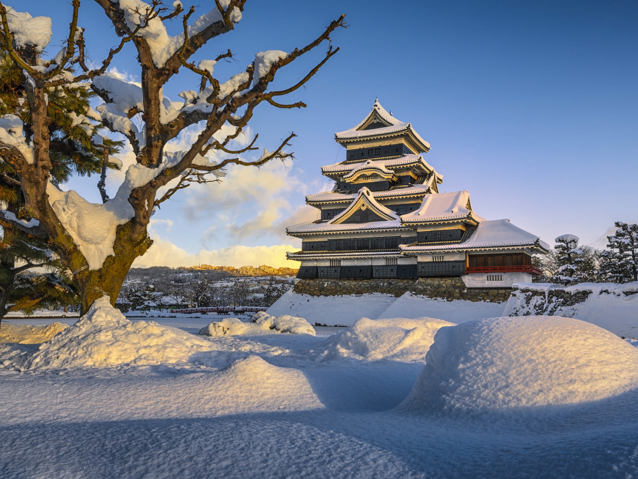 Castle In Winter Landscape Wallpapers