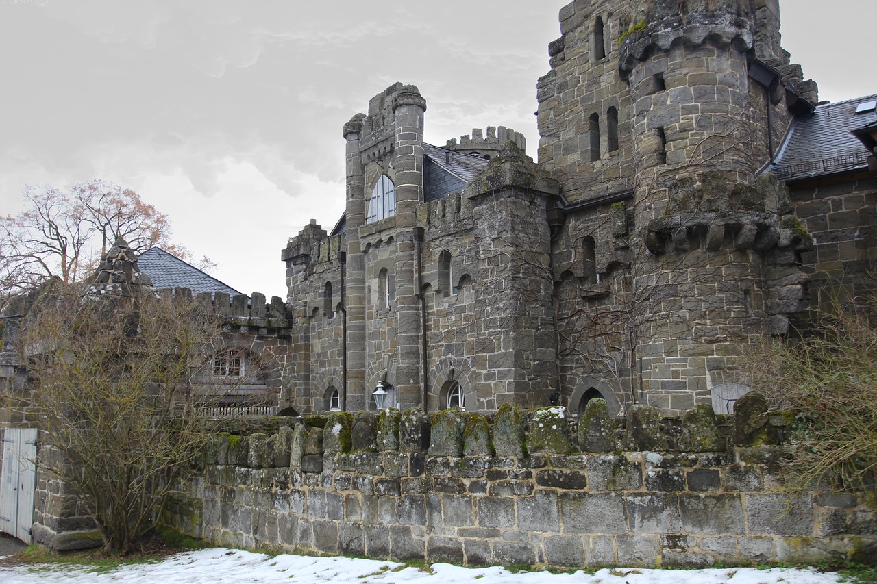 Castle In Winter Landscape Wallpapers