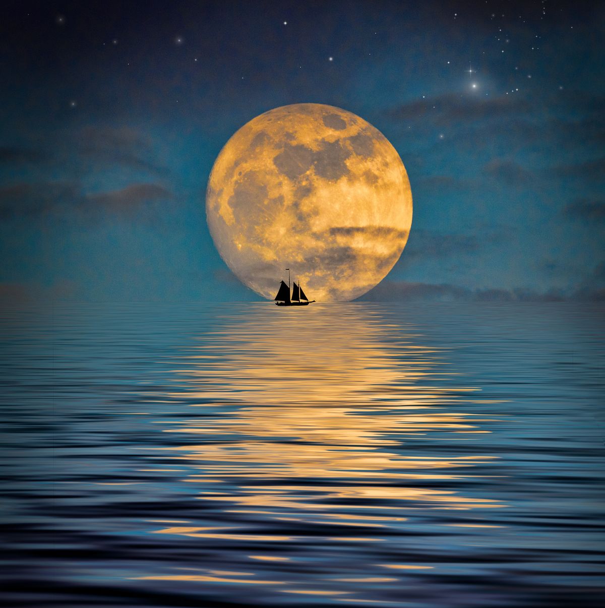 Catching The Moon In Ocean Wallpapers