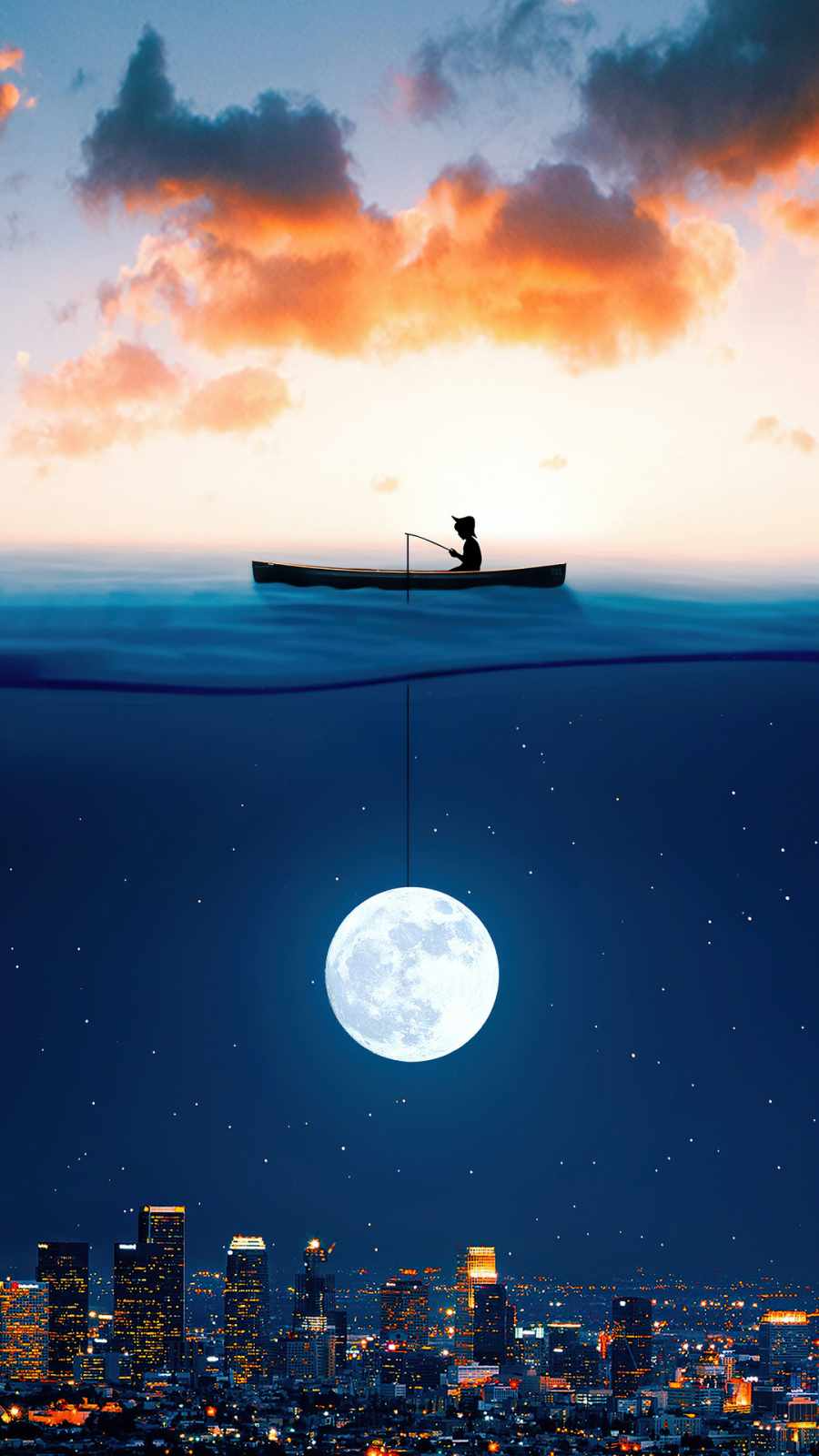 Catching The Moon In Ocean Wallpapers