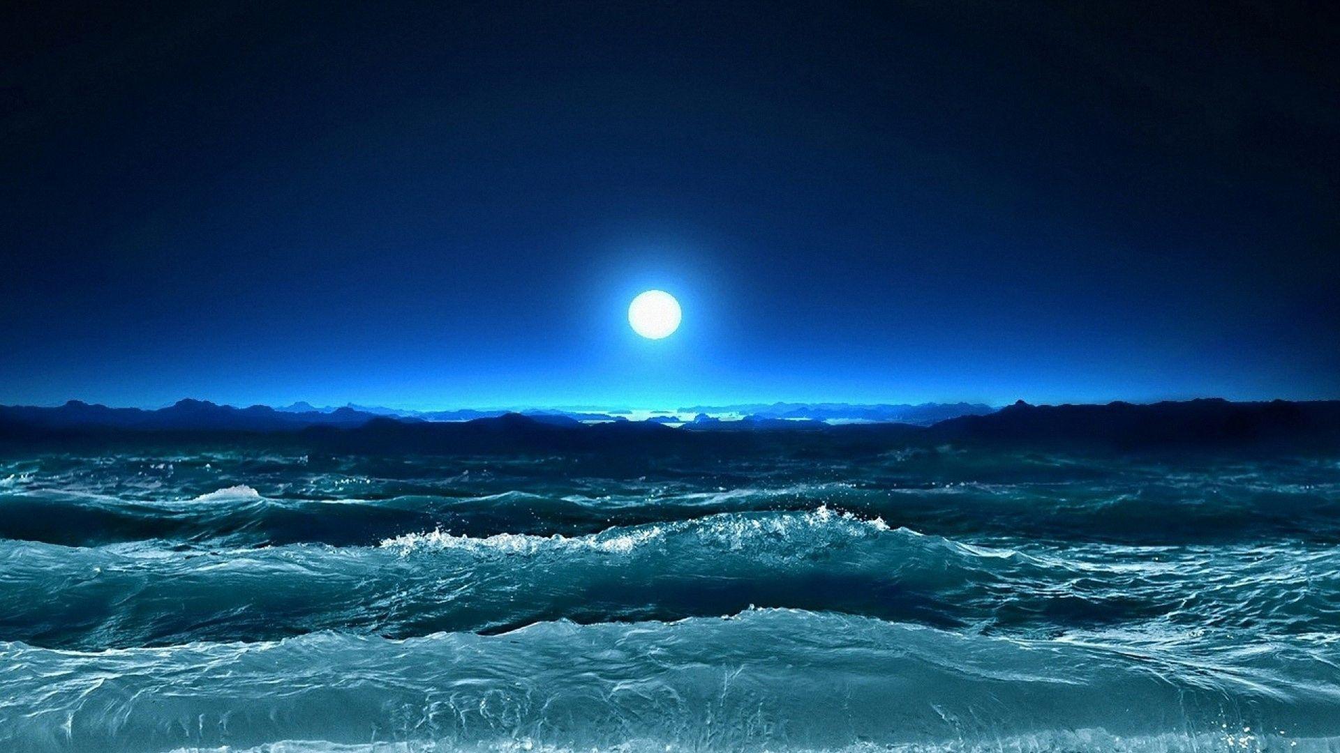 Catching The Moon In Ocean Wallpapers