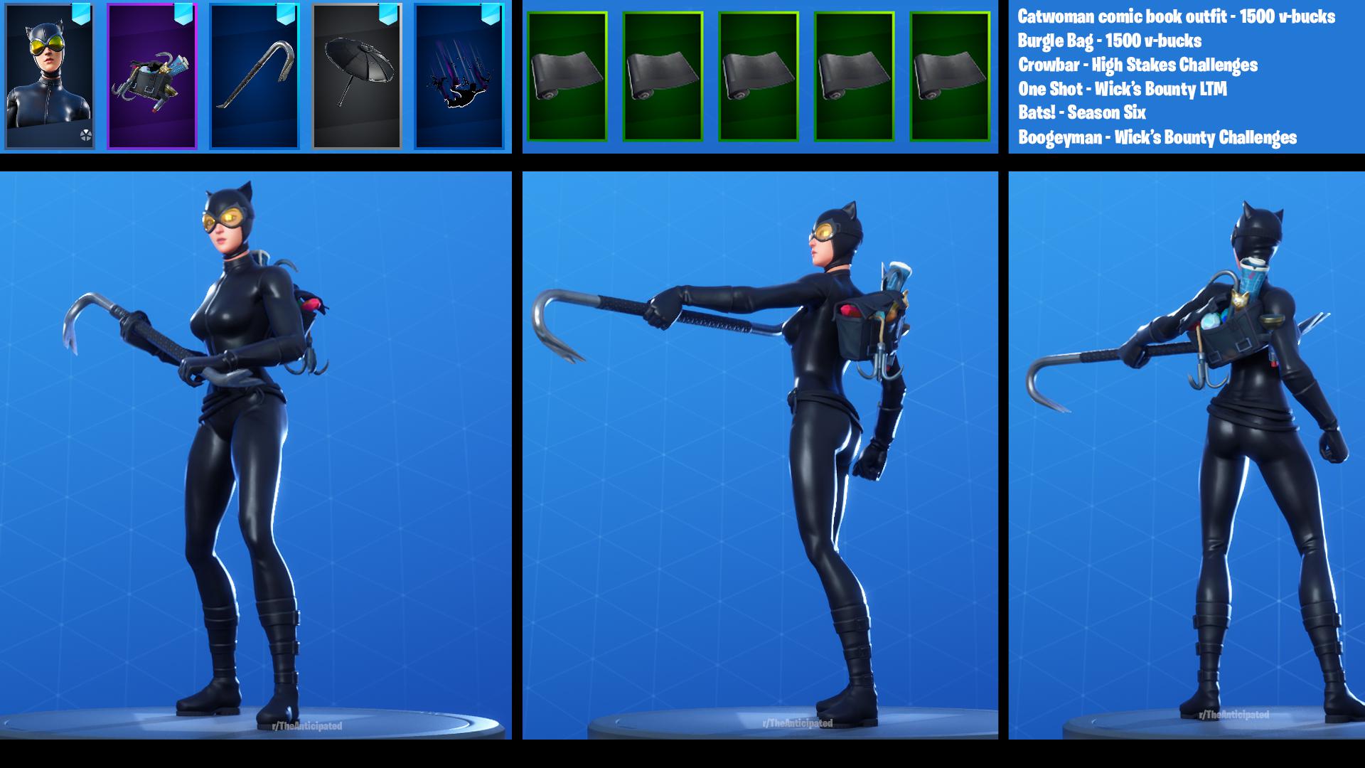 Catwoman Comic Book Outfit Fortnite Wallpapers