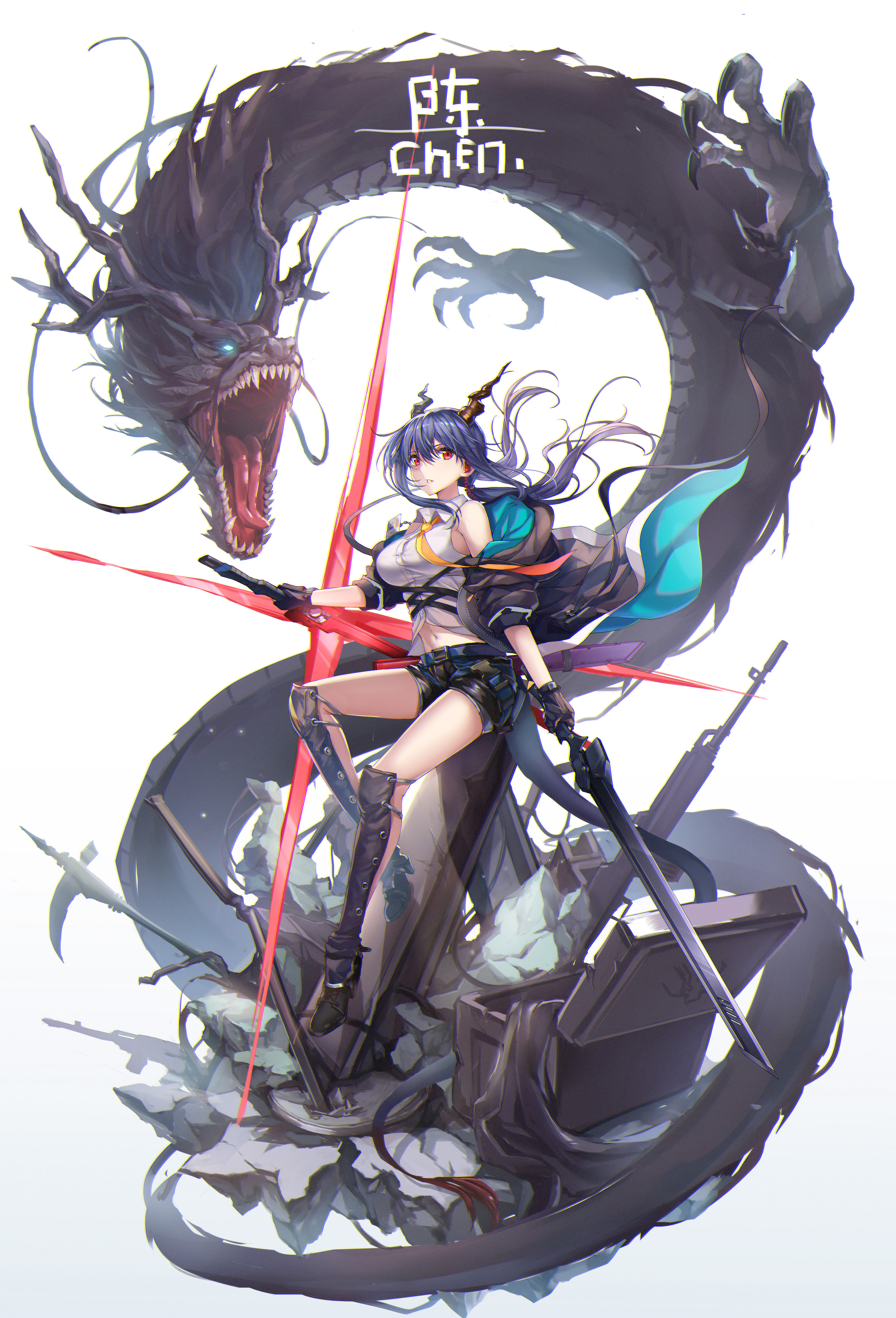 Ch'En Arknights And Dragon Wallpapers