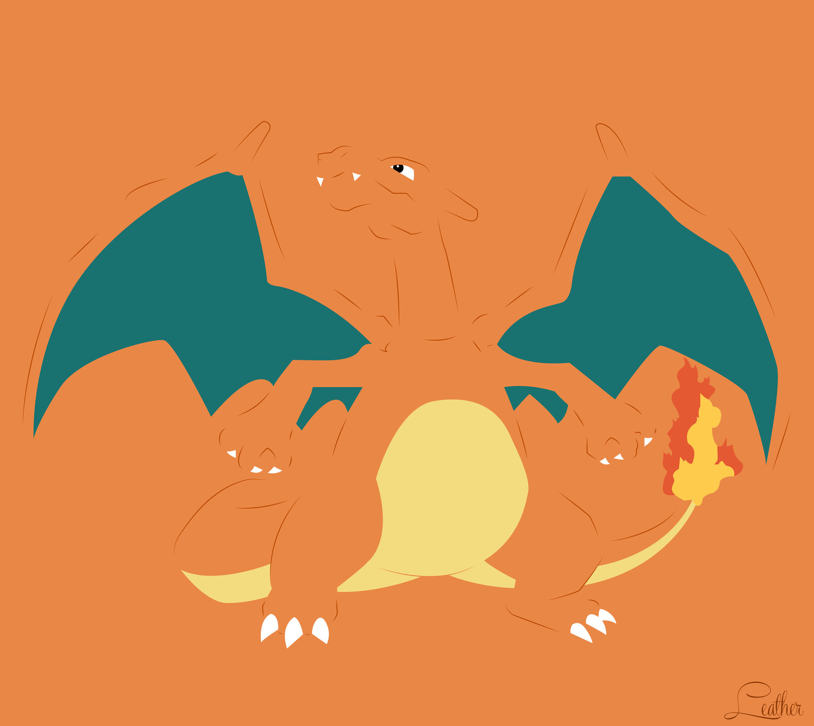 Charizard Minimalism Wallpapers