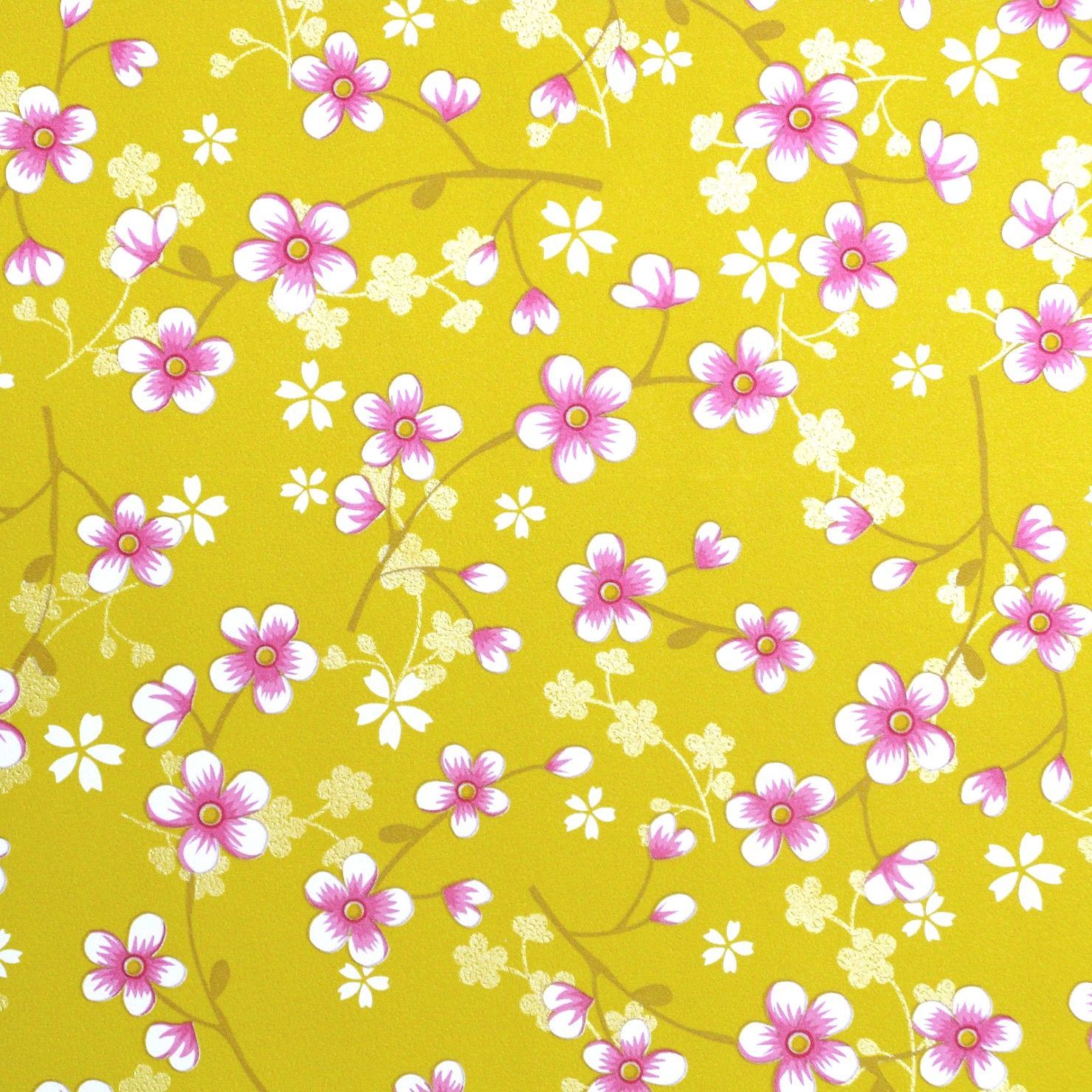 Cherry Blossom Yellow Wallpapers