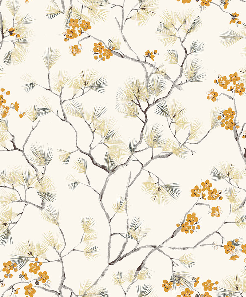 Cherry Blossom Yellow Wallpapers