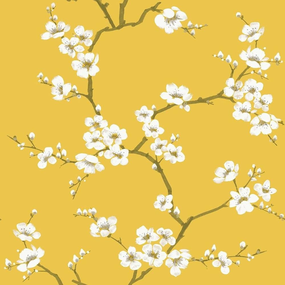 Cherry Blossom Yellow Wallpapers