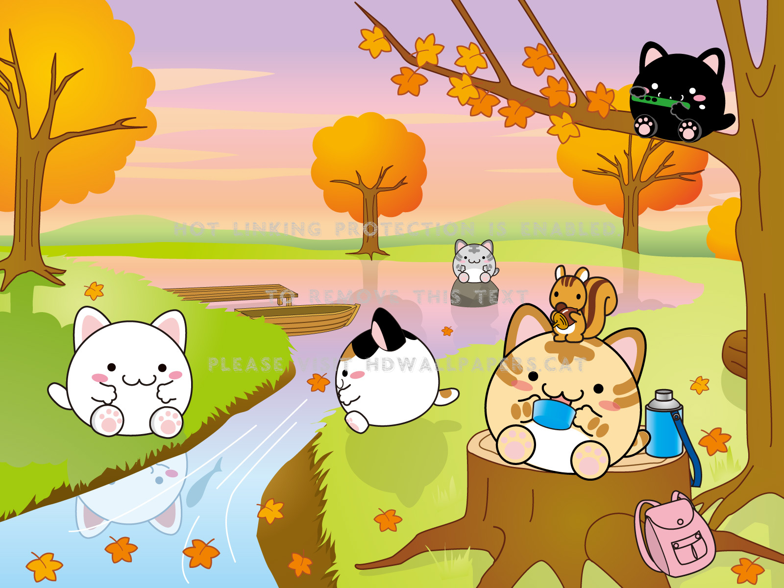 Chibi Cat Background