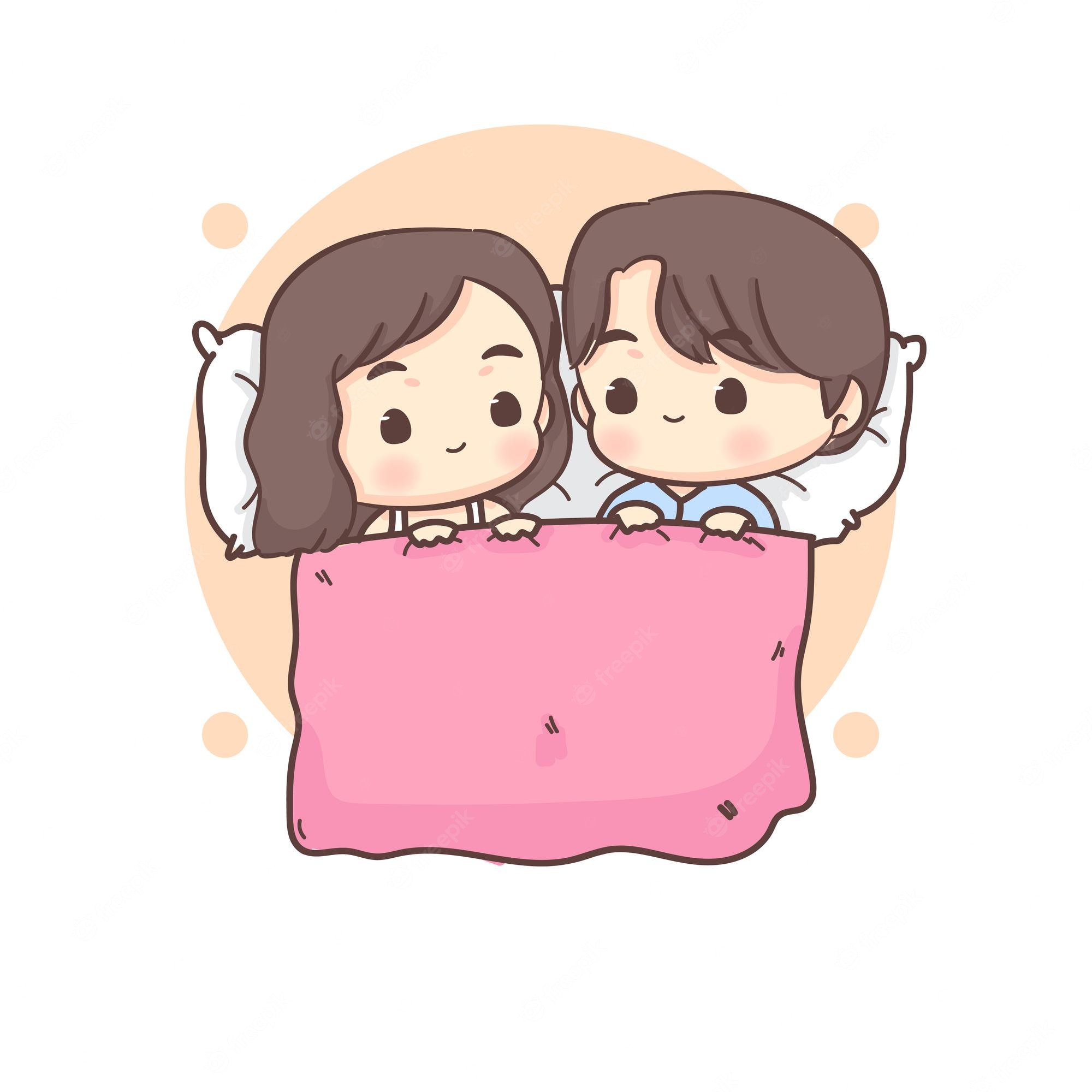 Chibi Cute Couple Cartoon Wallpapers