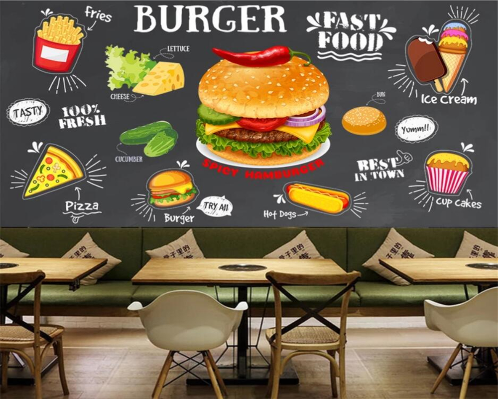 Chicken Burger And Fries Wallpapers