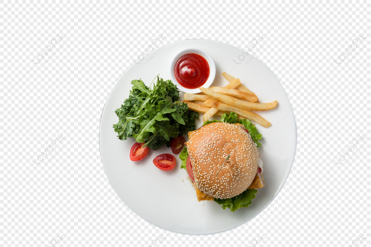 Chicken Burger And Fries Wallpapers